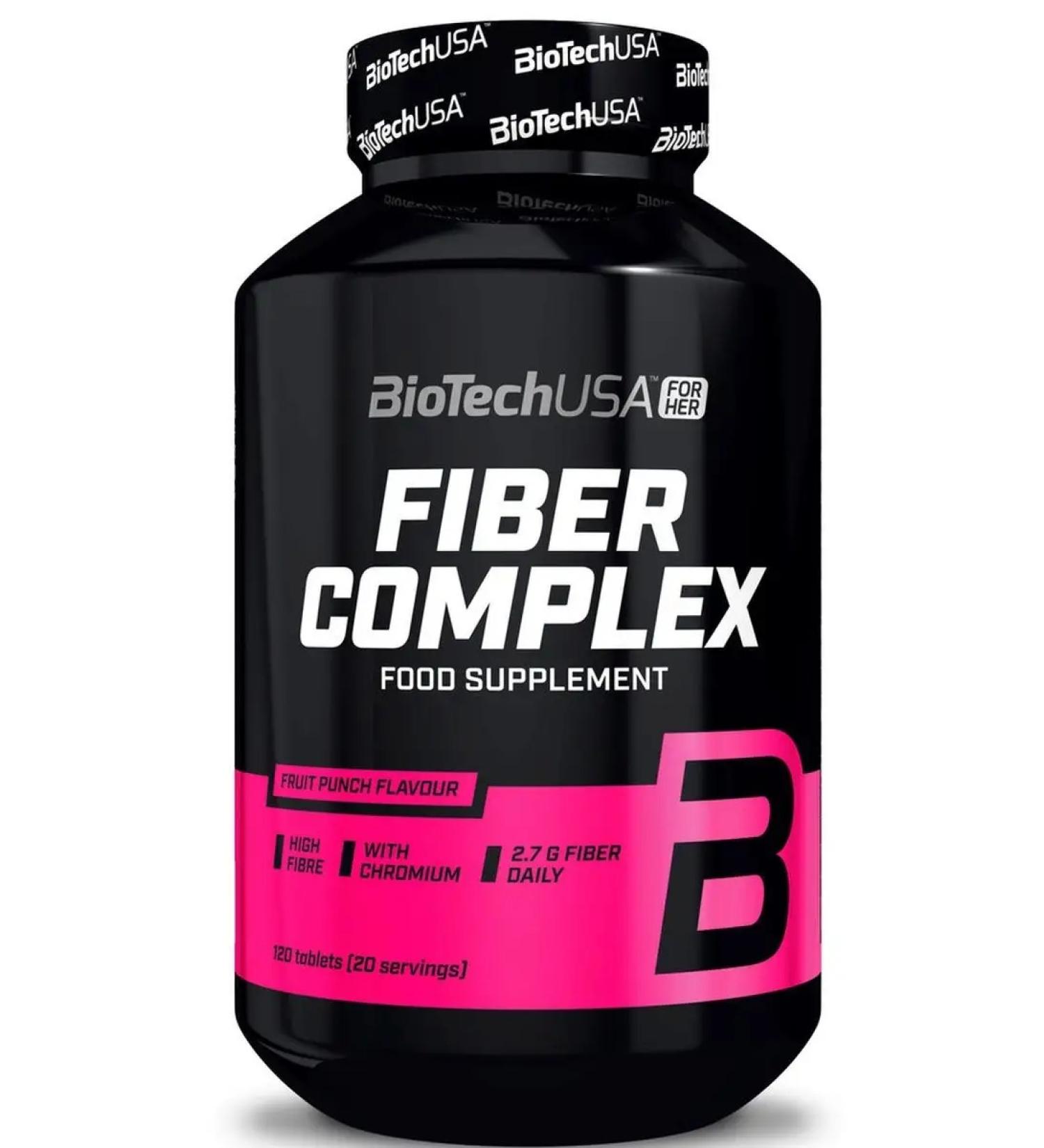 BioTechUSA Biotech fiber (inulin) + chrome Fiber Complex 120 tablets - Buy Online on GoSupps.com
