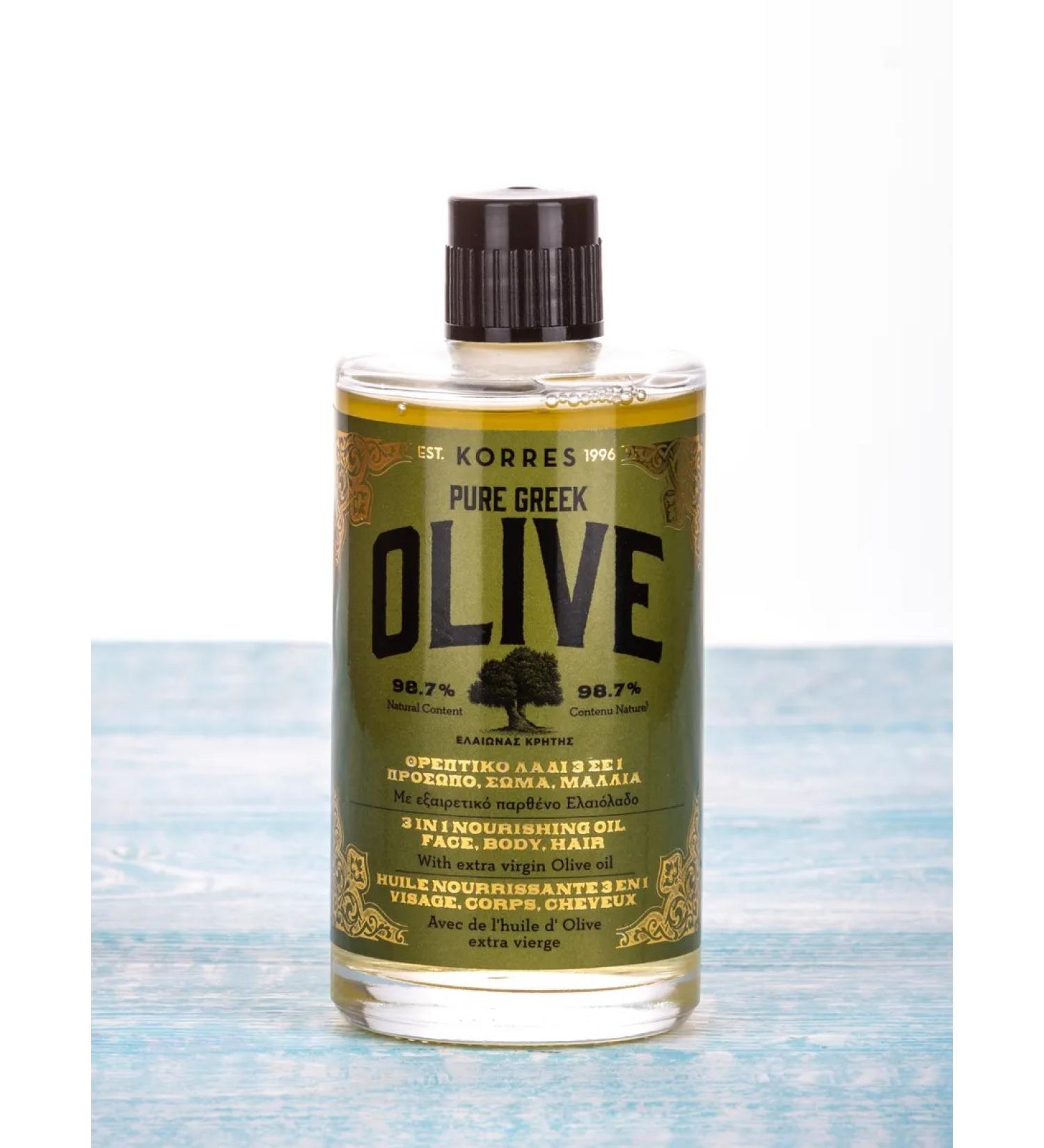 Korres Nutrient oil for body and hair 3 in 1 with olive extract - Buy Online on GoSupps.com