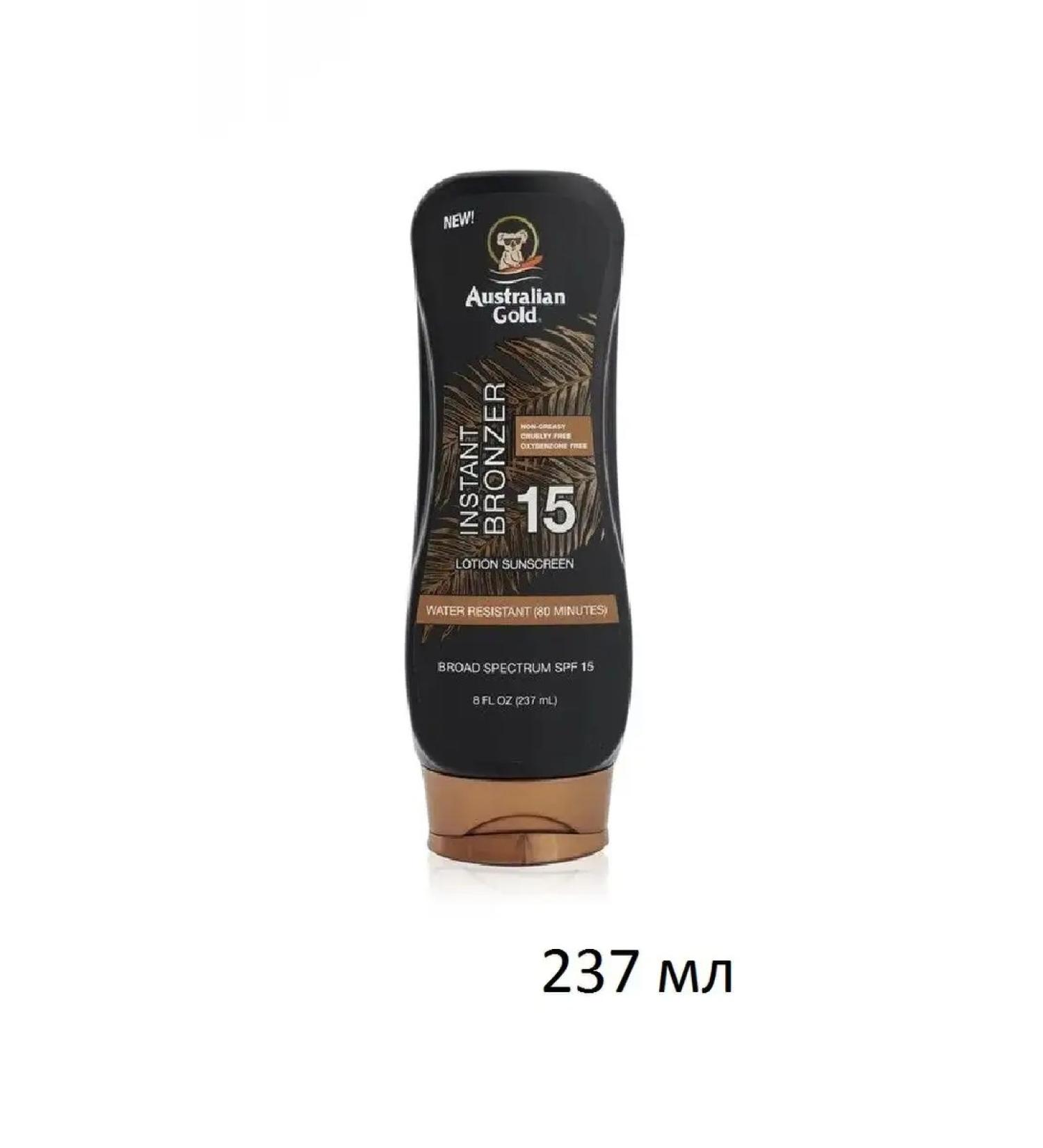 Australian Gold SPF 15 Bronzer for tanning in the sun 237 ml