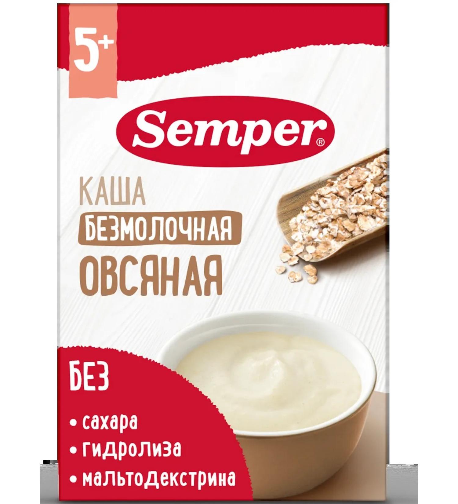 Semper Porridge nursery oatmeal without sugar from 5 months 180 g - Buy Online on GoSupps.com