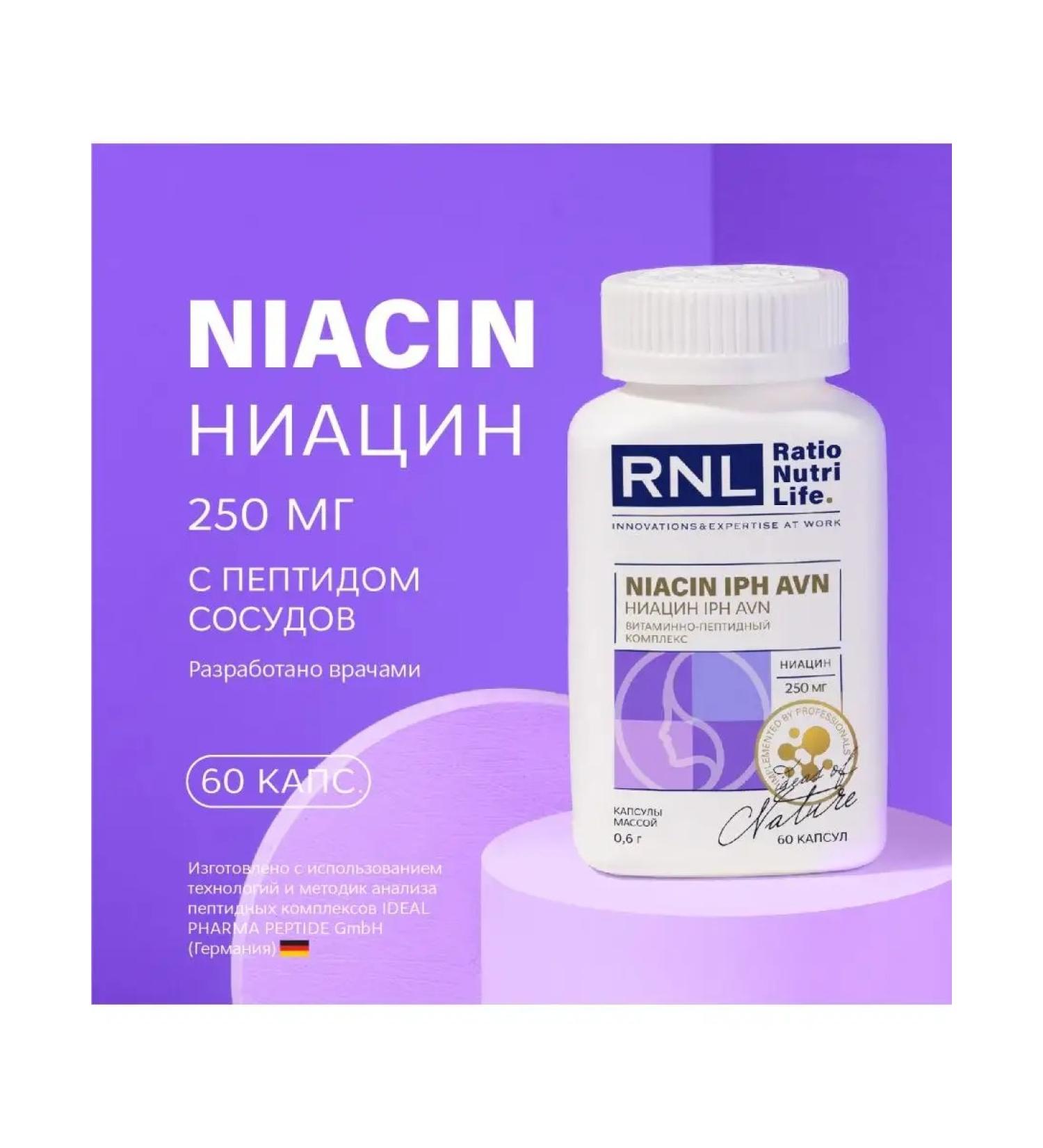 RatioNutriLife Niacin 250 mg 60 capsules - Buy Online on GoSupps.com