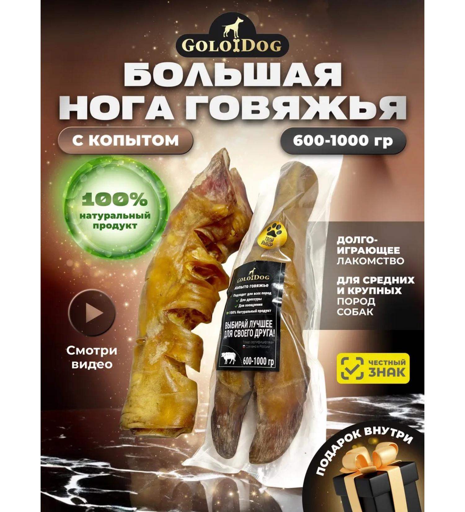 GoloDog A treat for dogs. Beef leg with a hoof - Buy Online on GoSupps.com