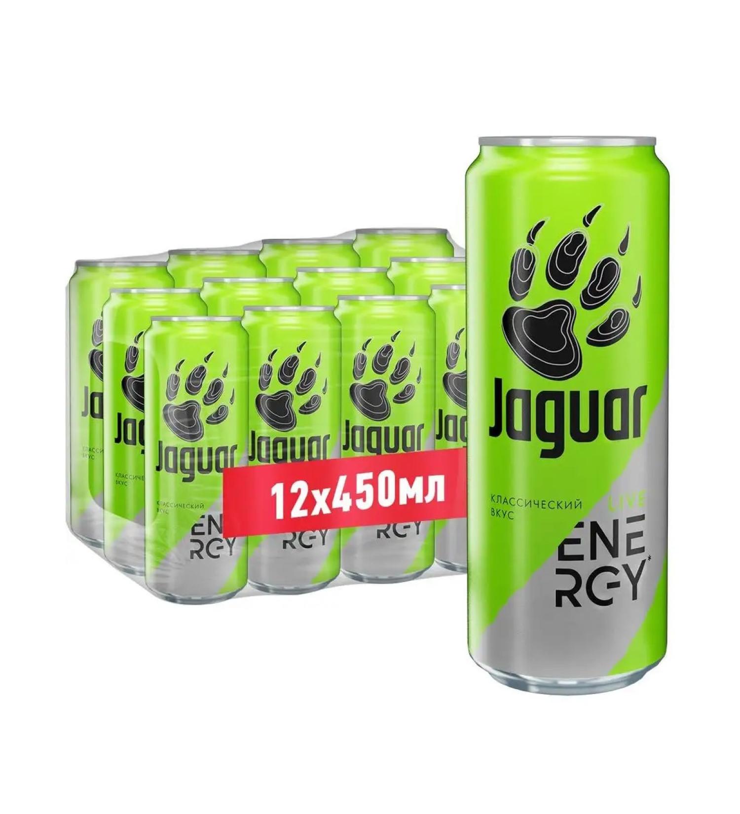 Jaguar Energy Drink Energetic Jaguar Live 0.45 l. x 12 pcs. F - Buy Online on GoSupps.com