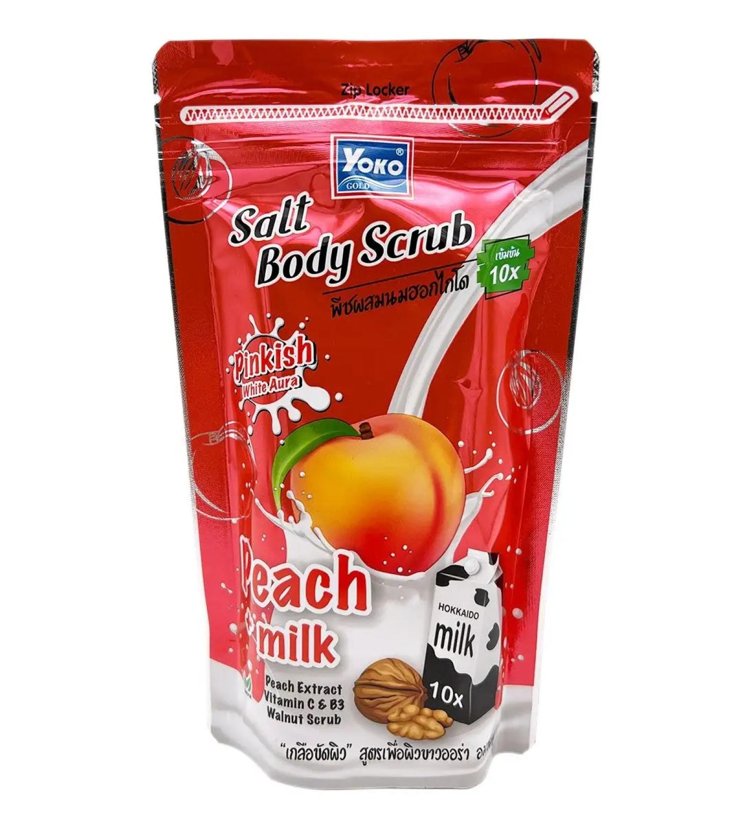 Yoko Body scrub salt peach and milk - Buy Online on GoSupps.com