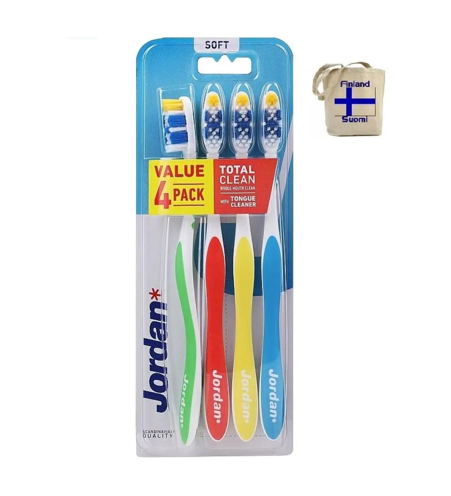 Jordan* Set of denture 4pcs Total Clean Soft Soft - Buy Online on GoSupps.com