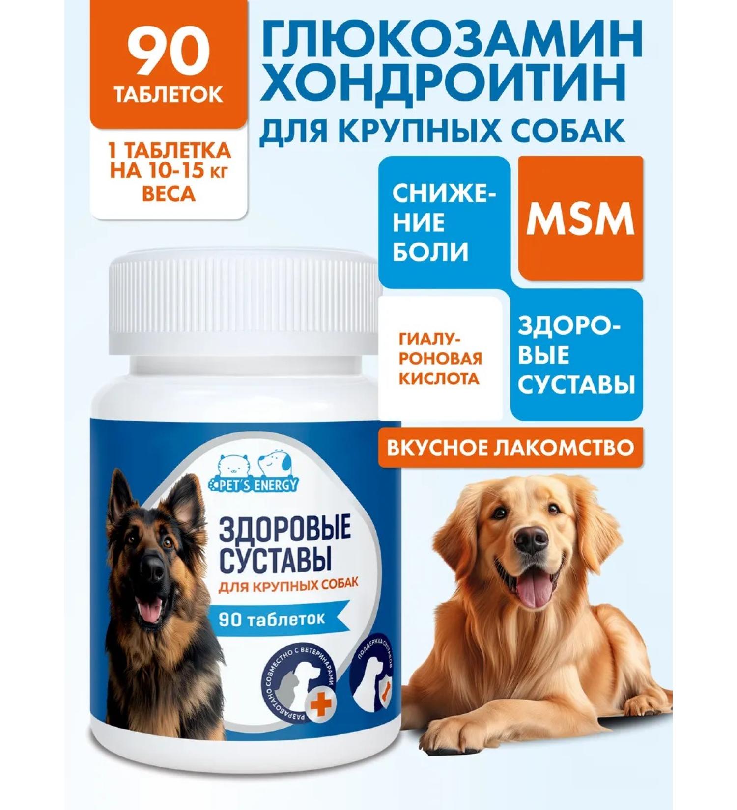 PET'S ENERGY Glucosamine chondroitin for dog dogs - Buy Online on GoSupps.com