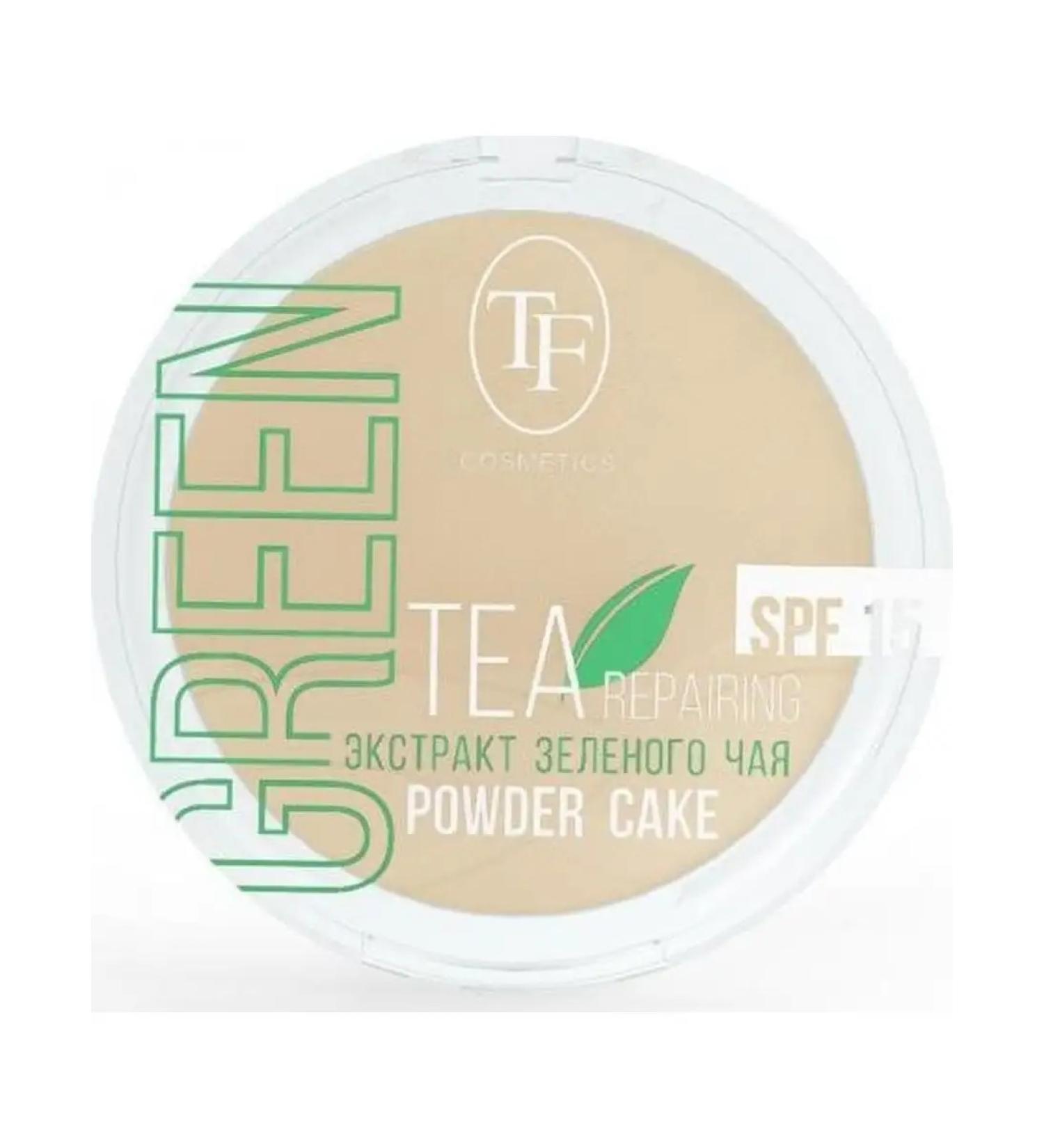 TF Cosmetics Facial powder "Compact Powder Green" tone 02 ivory