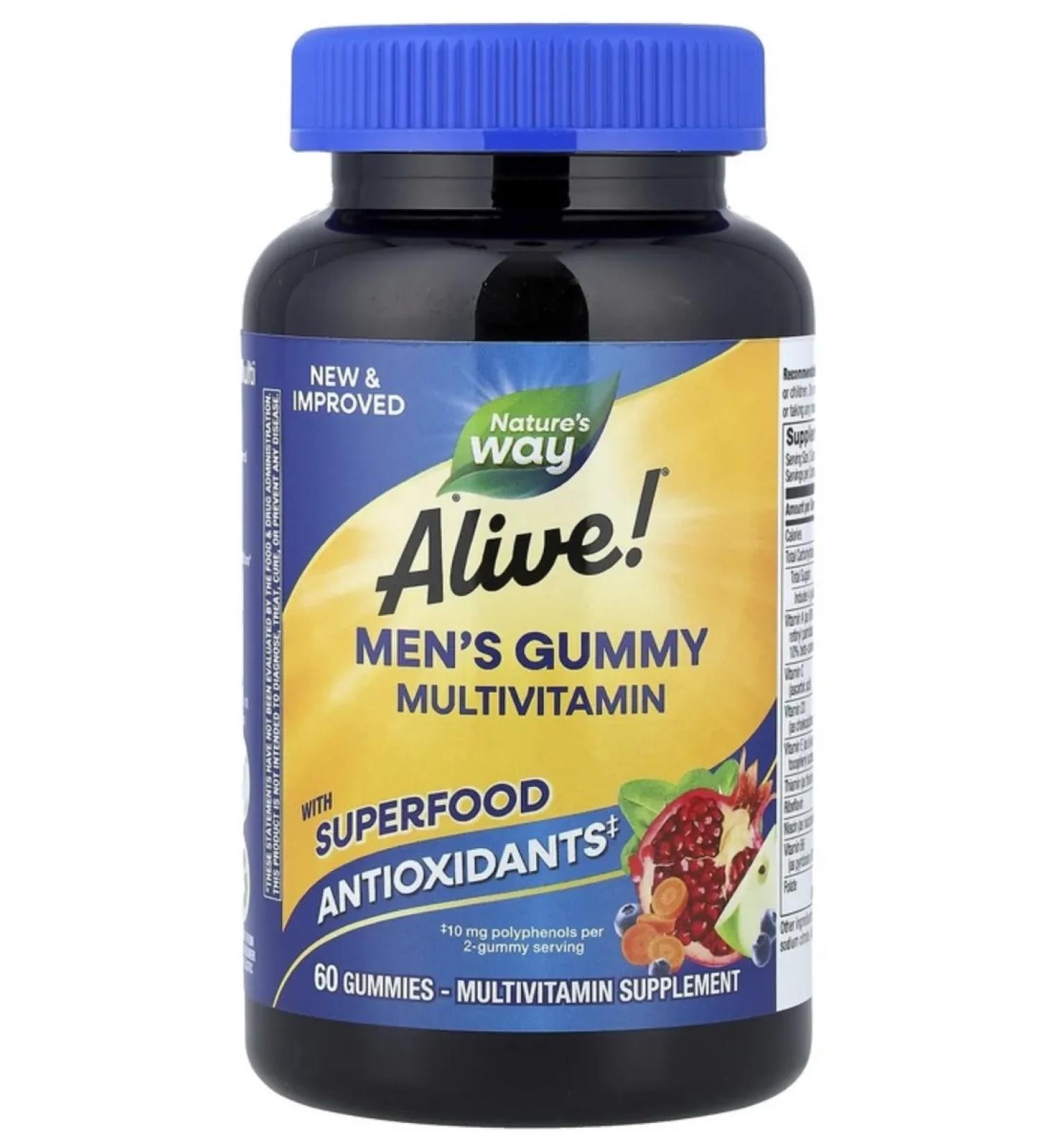 Nature's Way Alive! Nature's Way chewing vitamins for men 60 marms - Buy Online on GoSupps.com