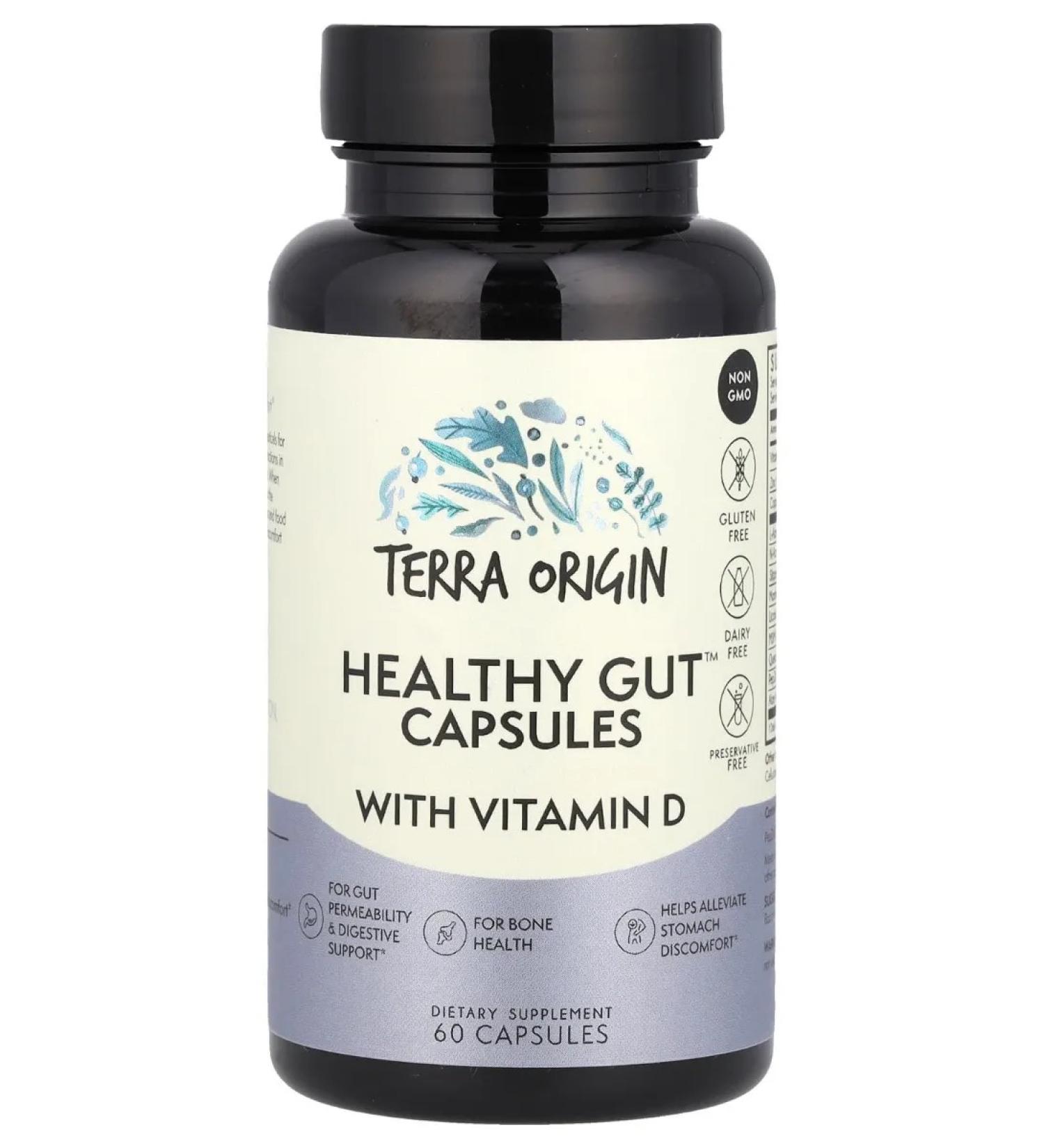 Terra origin Support for intestines with vitamin D 60 pcs - Buy Online on GoSupps.com