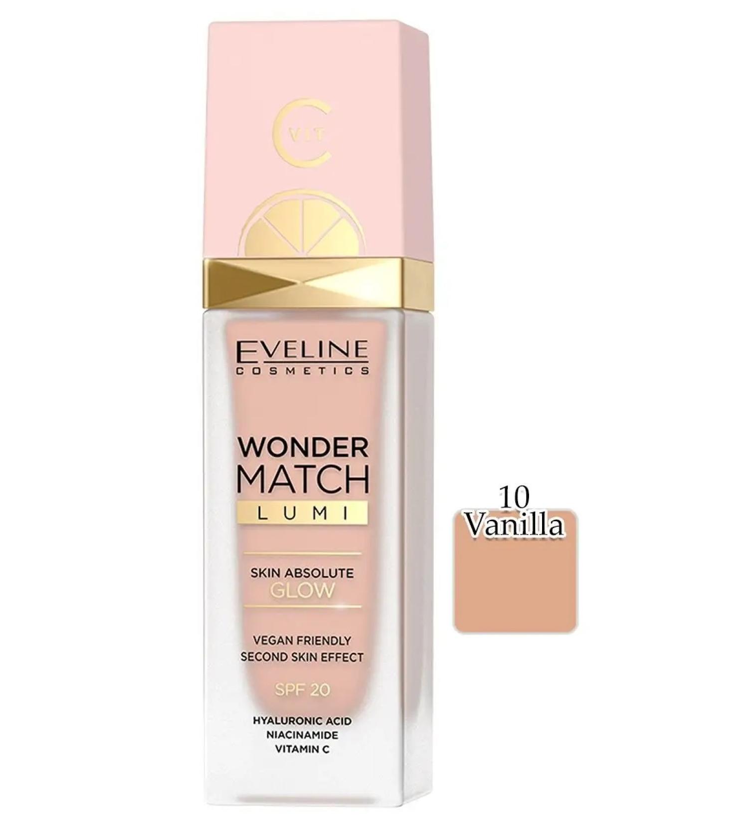 Eveline Cosmetics Tonal base No. 10 Vanilla Wonder Match Lumi 30ml