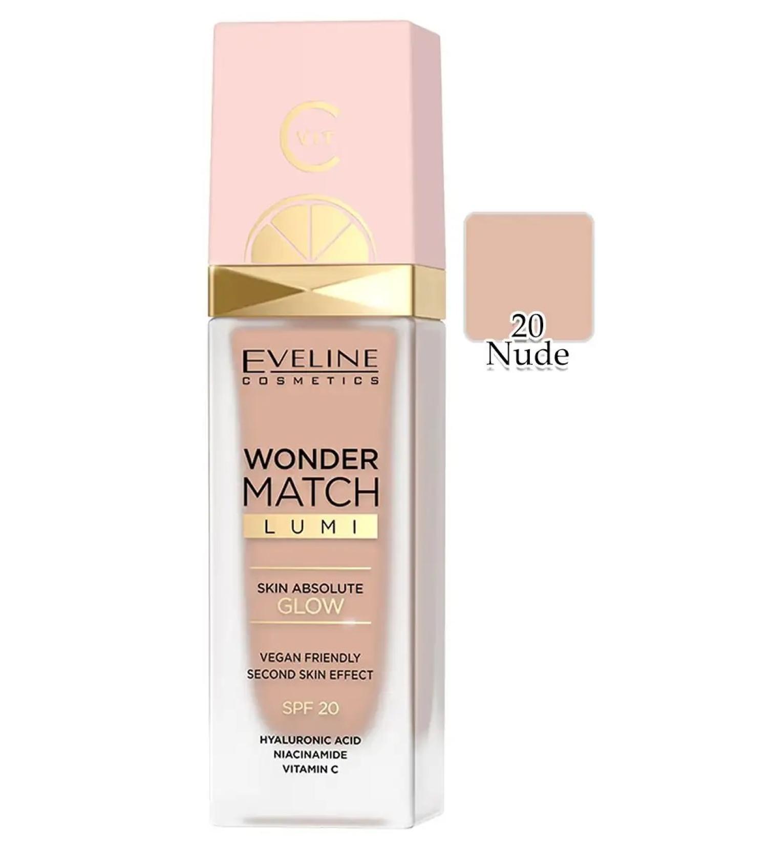 Eveline Cosmetics Tonal base No. 20 Nude Wonder Match Lumi 30ml