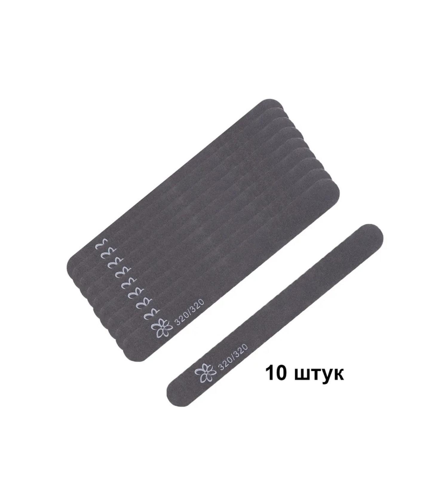 Irisk Professional Fool for nails of manicure black oval thin (320 320) 10 pcs