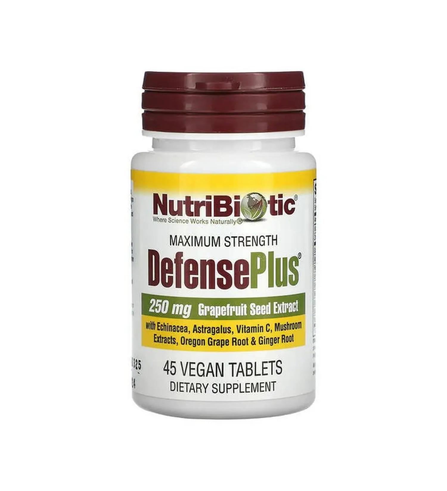 NutriBiotic Defenseplus maximum force 45 vegan tablets