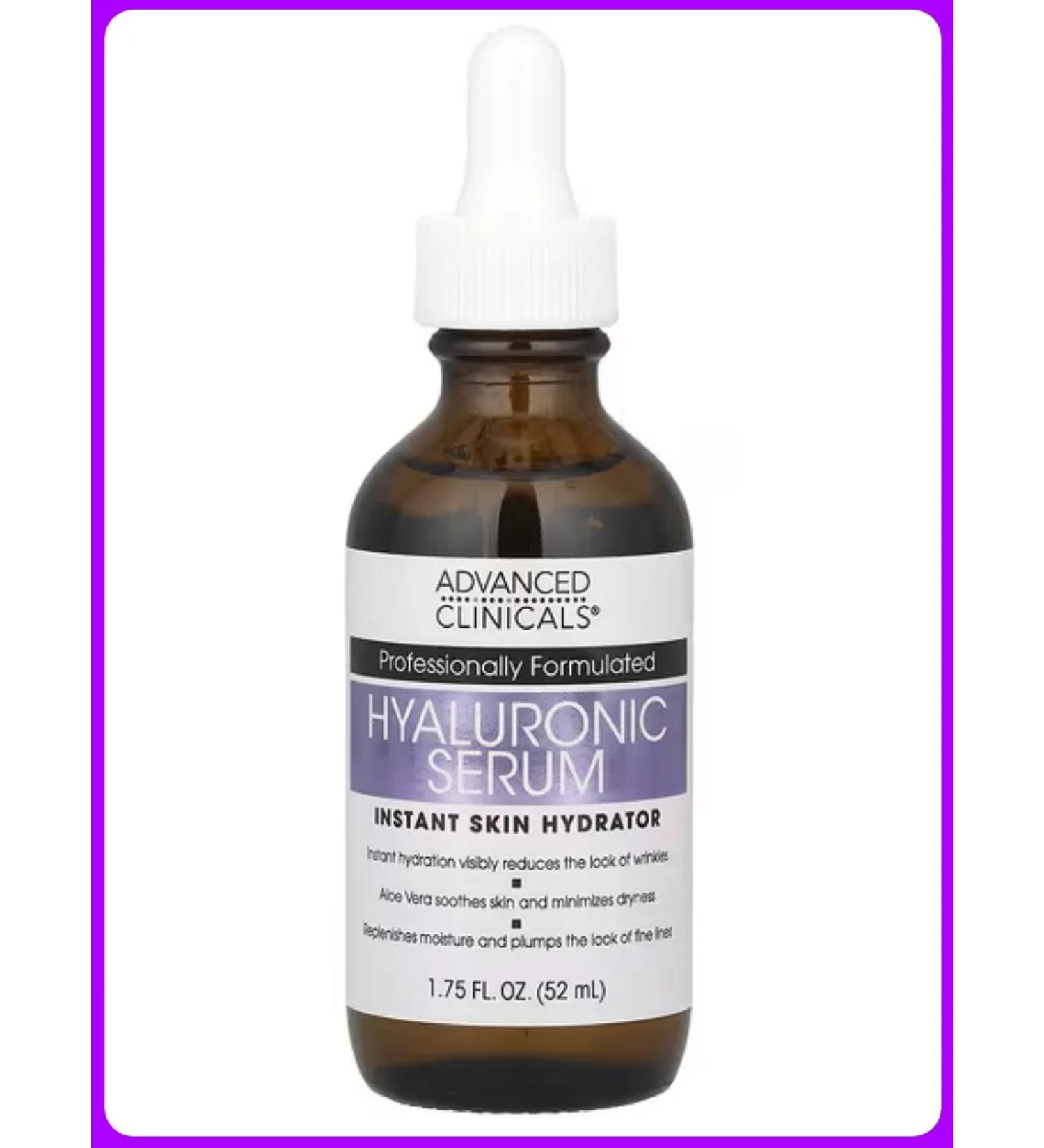 Advanced Clinicals Hyaluron serum instantic moisturizing the skin 52 ml - Buy Online on GoSupps.com