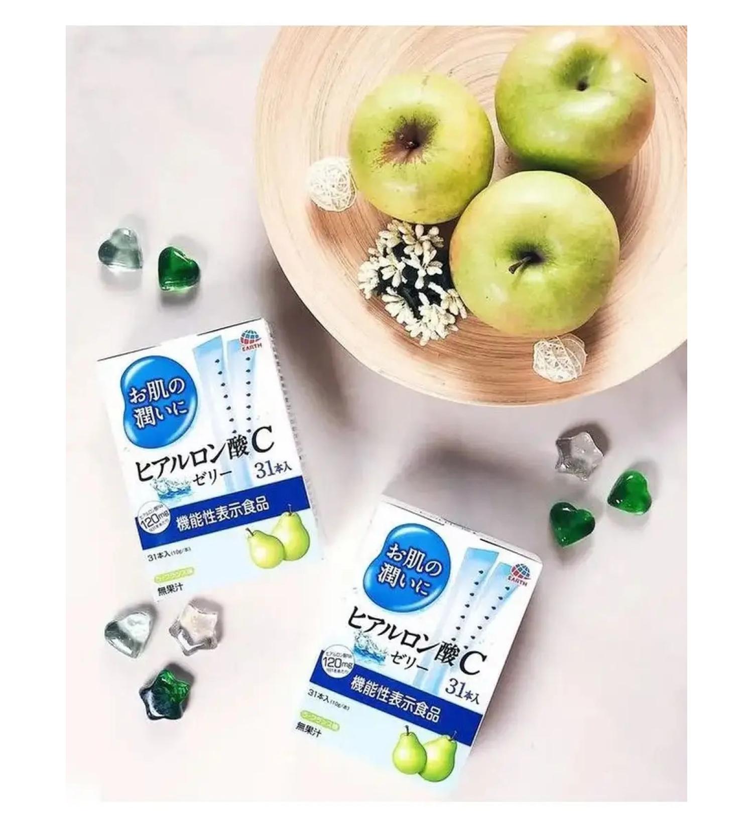 Earth Pharmaceutical/ Earth Biochemical Hyaluronic acid+collagen vitamin C (jelly) 31 stick - Buy Online on GoSupps.com