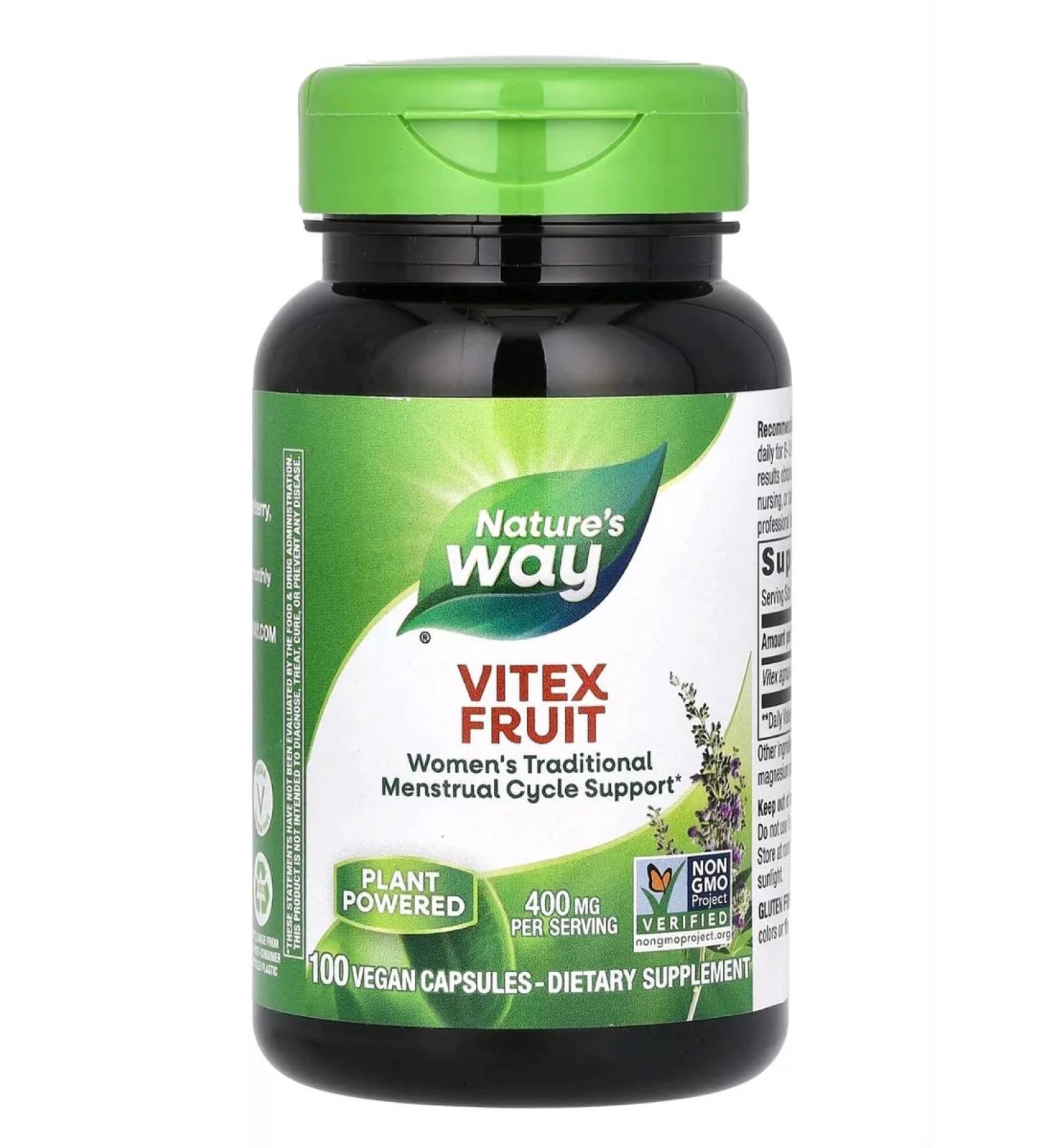 Nature's Way Vitex sacred 400 mg 100 capsules - Buy Online on GoSupps.com