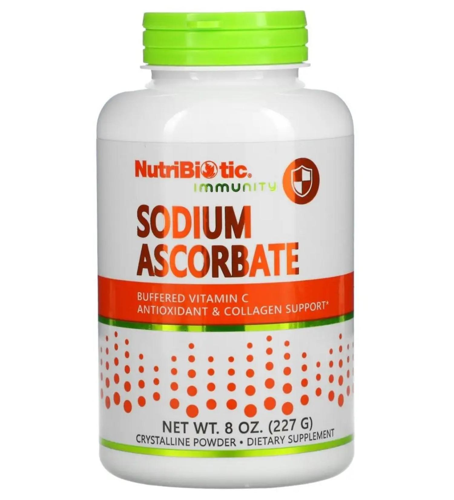 NutriBiotic Sodium Acrobate sodium ascorbate vitamin C 227g - Buy Online on GoSupps.com