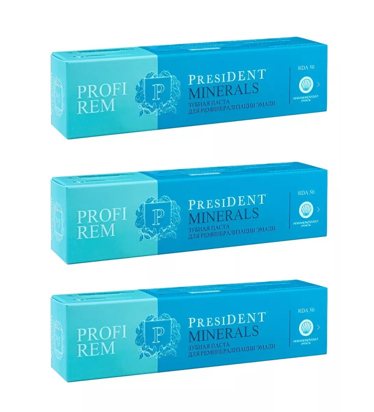 PRESIDENT Minerals 50ml dental pass - 3pcs