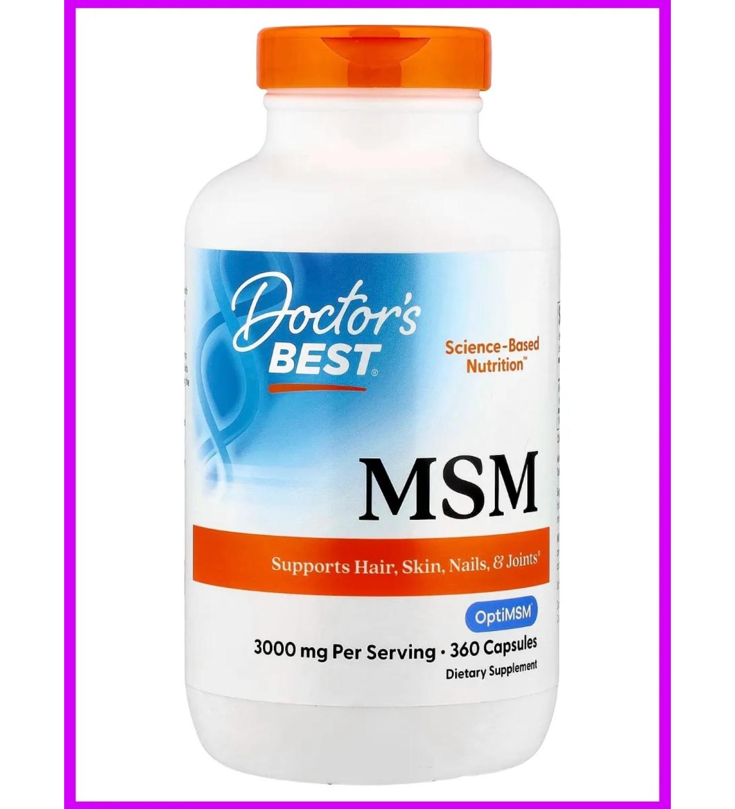MSM 1000 mg 360 capsules - Buy Online on GoSupps.com
