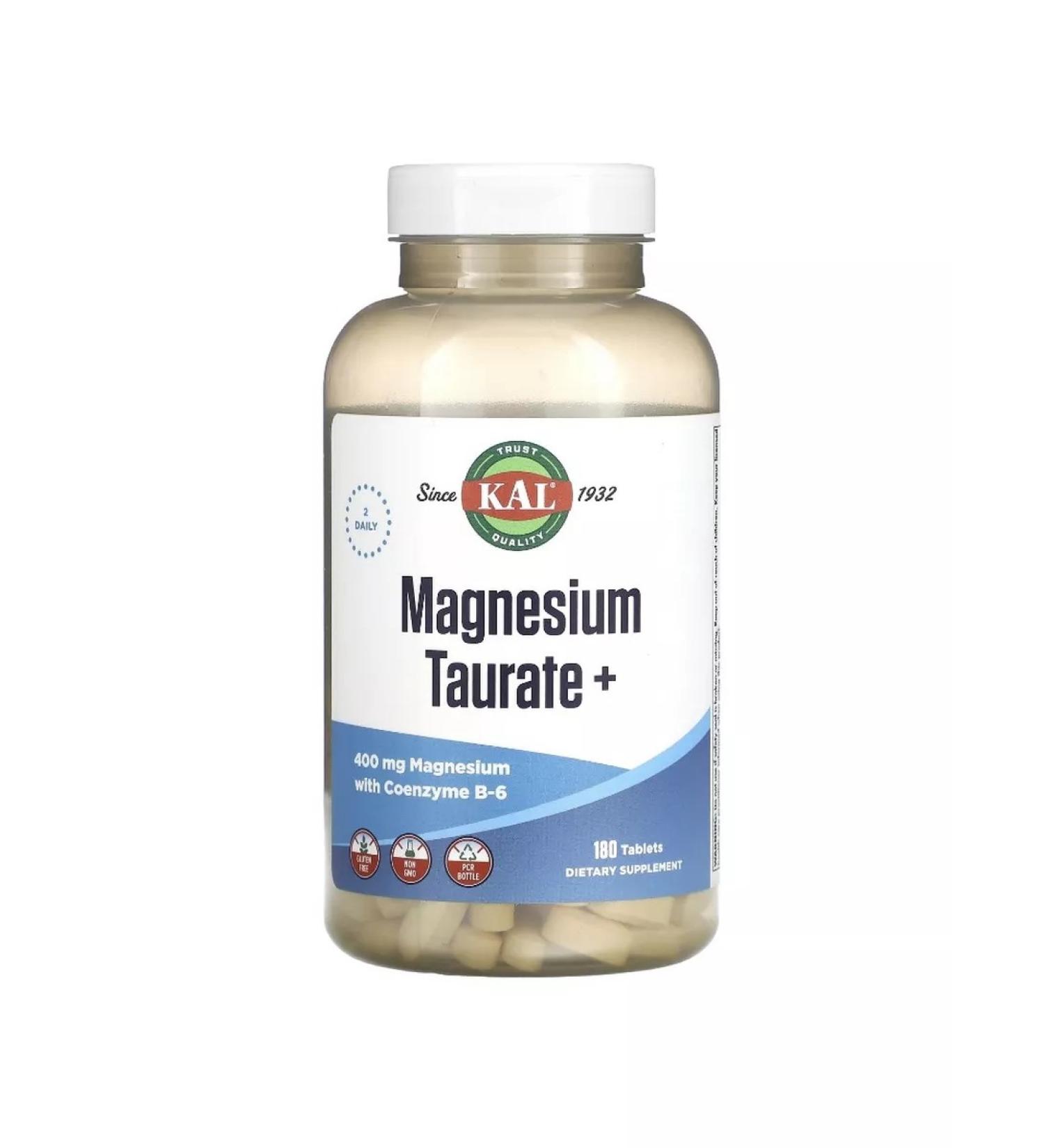 KAL Taurat magnesium plus 200 mg 180 tablets - Buy Online on GoSupps.com