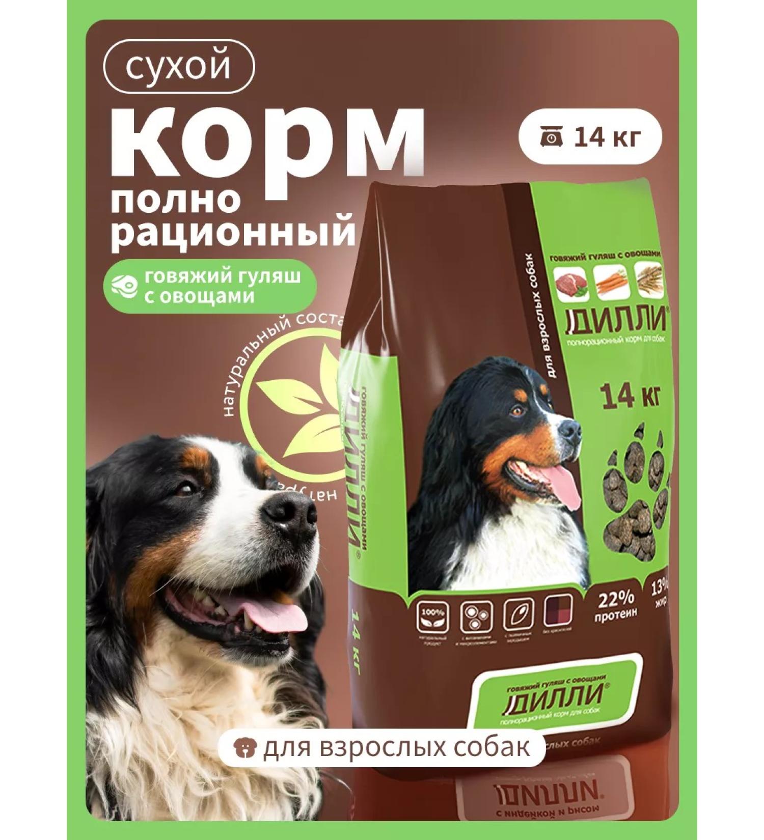 DILLY Dry food for dogs beef goulash 14kg - Buy Online on GoSupps.com