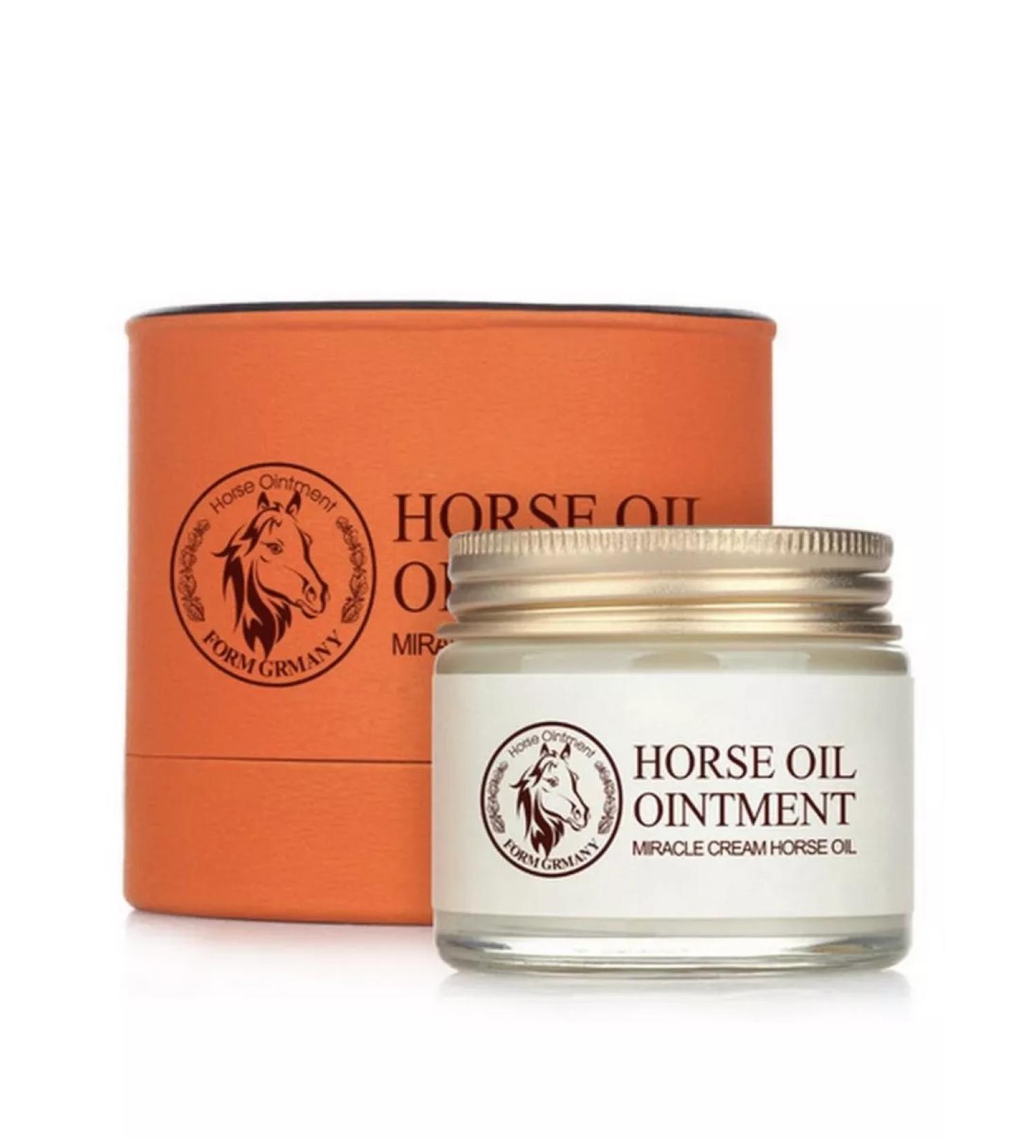 Cream for face care with horse oil rejuvenation - Buy Online on GoSupps.com