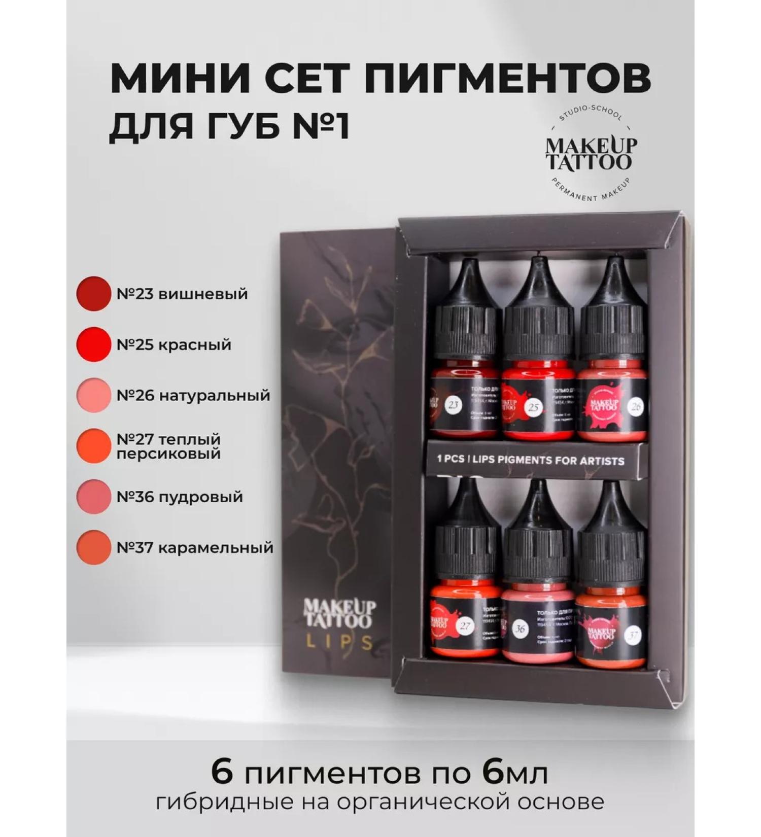 Makeup Tattoo A set of pigments for permanent and eyebrow tattoo No. 1 - Buy Online on GoSupps.com