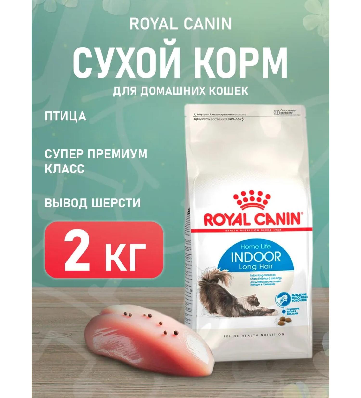 ROYAL CANIN Dry indoor food for long -haired cats 2 kg - Buy Online on GoSupps.com