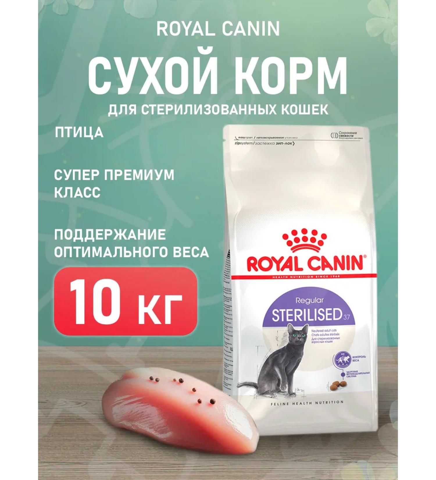 ROYAL CANIN Dry sterilated 37 food for sterilized cats 10 kg - Buy Online on GoSupps.com