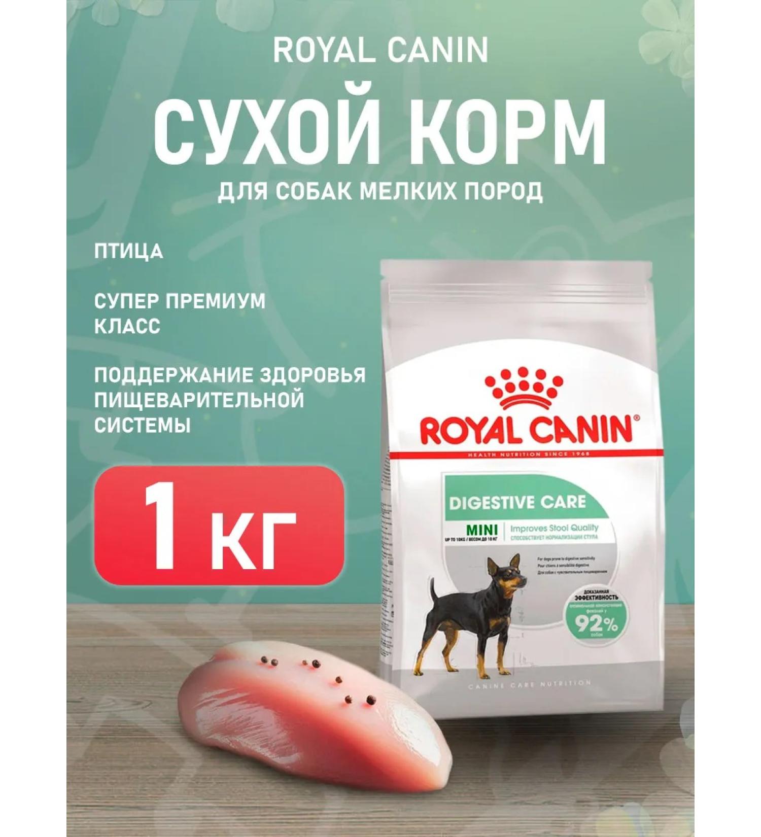 ROYAL CANIN Dry Mini Digestive Care for small dogs 1 kg - Buy Online on GoSupps.com