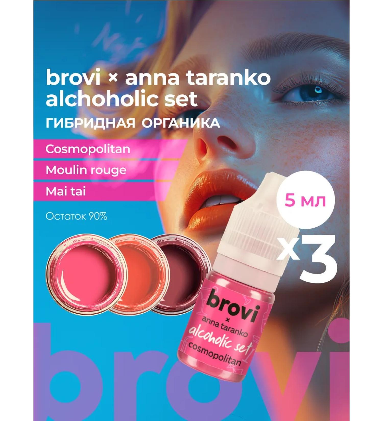 Eyebrows Permanent Makeup Set for the lip permanent Brovi Alcoholic set 5 ml - Buy Online on GoSupps.com