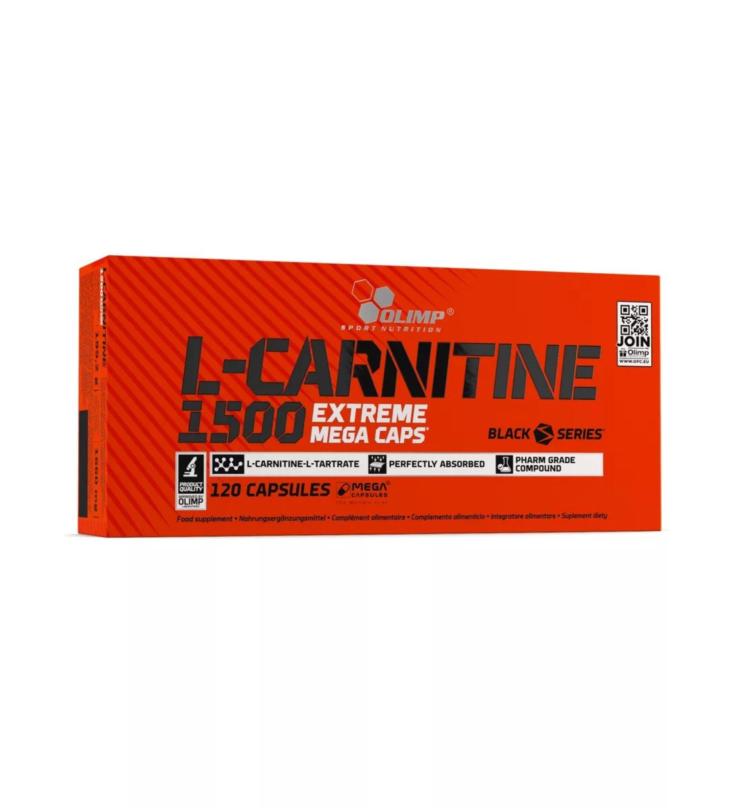 Olimp Sport Nutrition L-carnitine L-Carnitine 1500 Extreme Mega Caps 120 caps - Buy Online on GoSupps.com