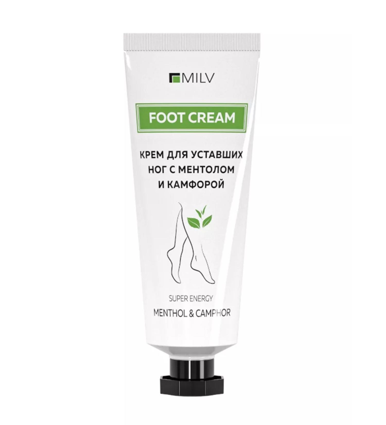 MILV Cream for tired legs with menthol and camphor. 70 ml
