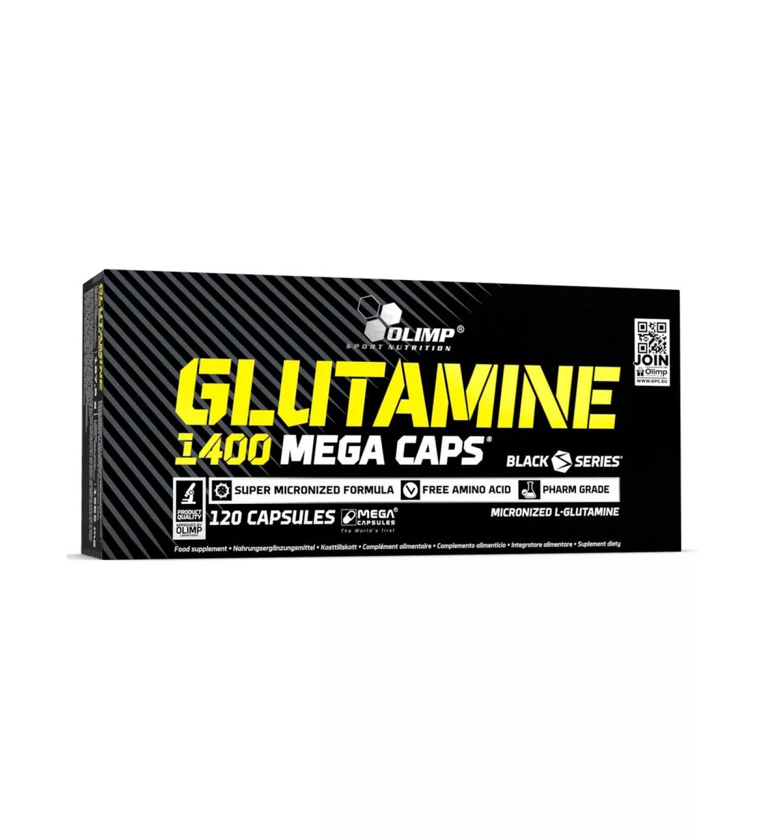Olimp Sport Nutrition L-glutamine Olimp L-Glutamine Mega Caps 120 capsules - Buy Online on GoSupps.com