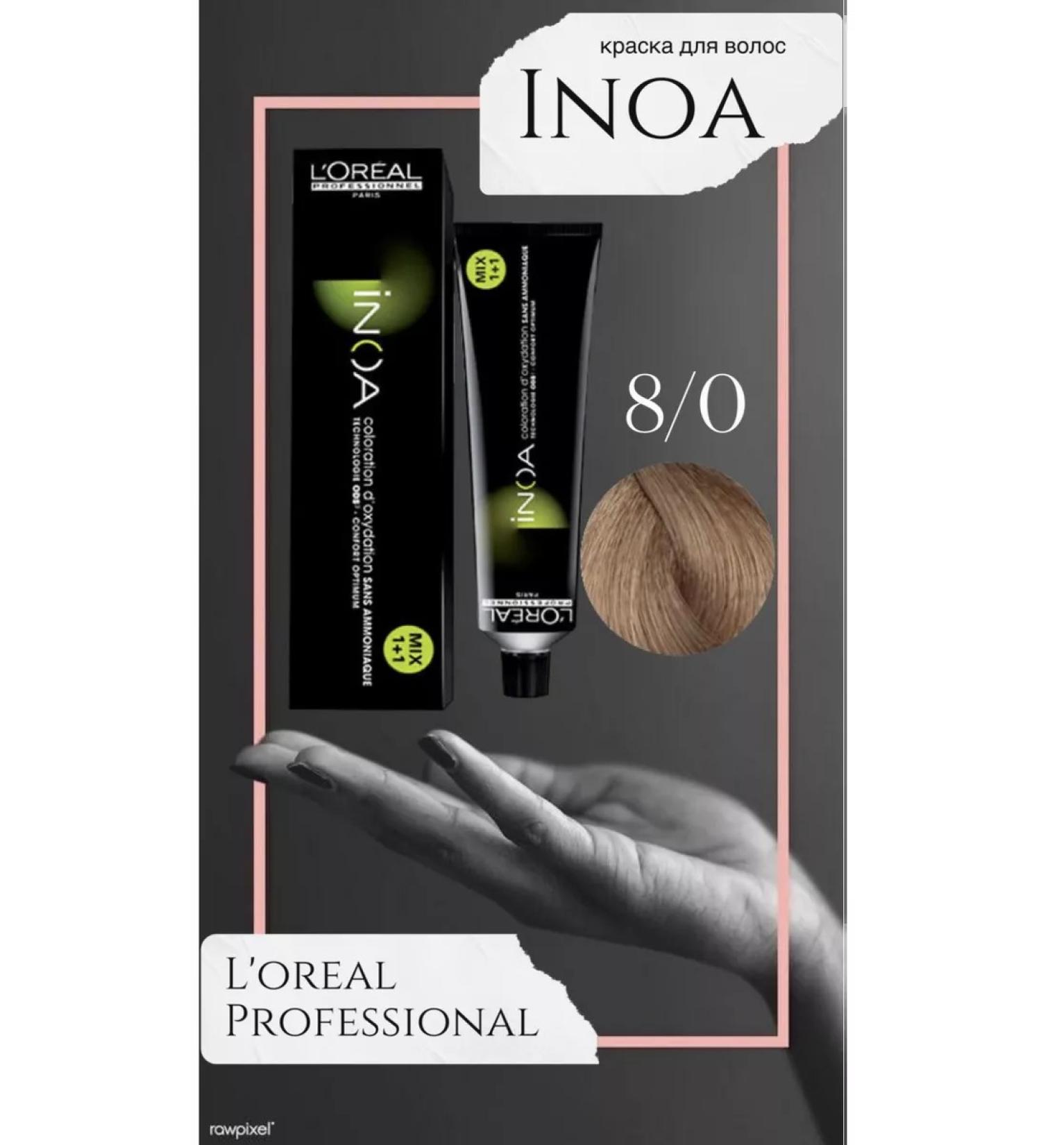 L'Oreal Professionnel Inoa 8.0 Natural blond - Buy Online on GoSupps.com