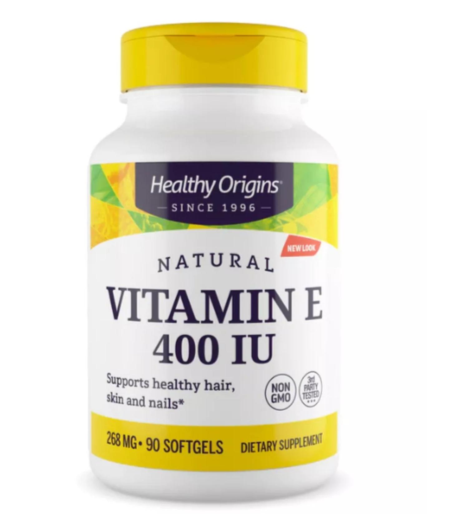 Healthy Origins Vitamin E Vitamin E 400 IU 90 capsules - Buy Online on GoSupps.com