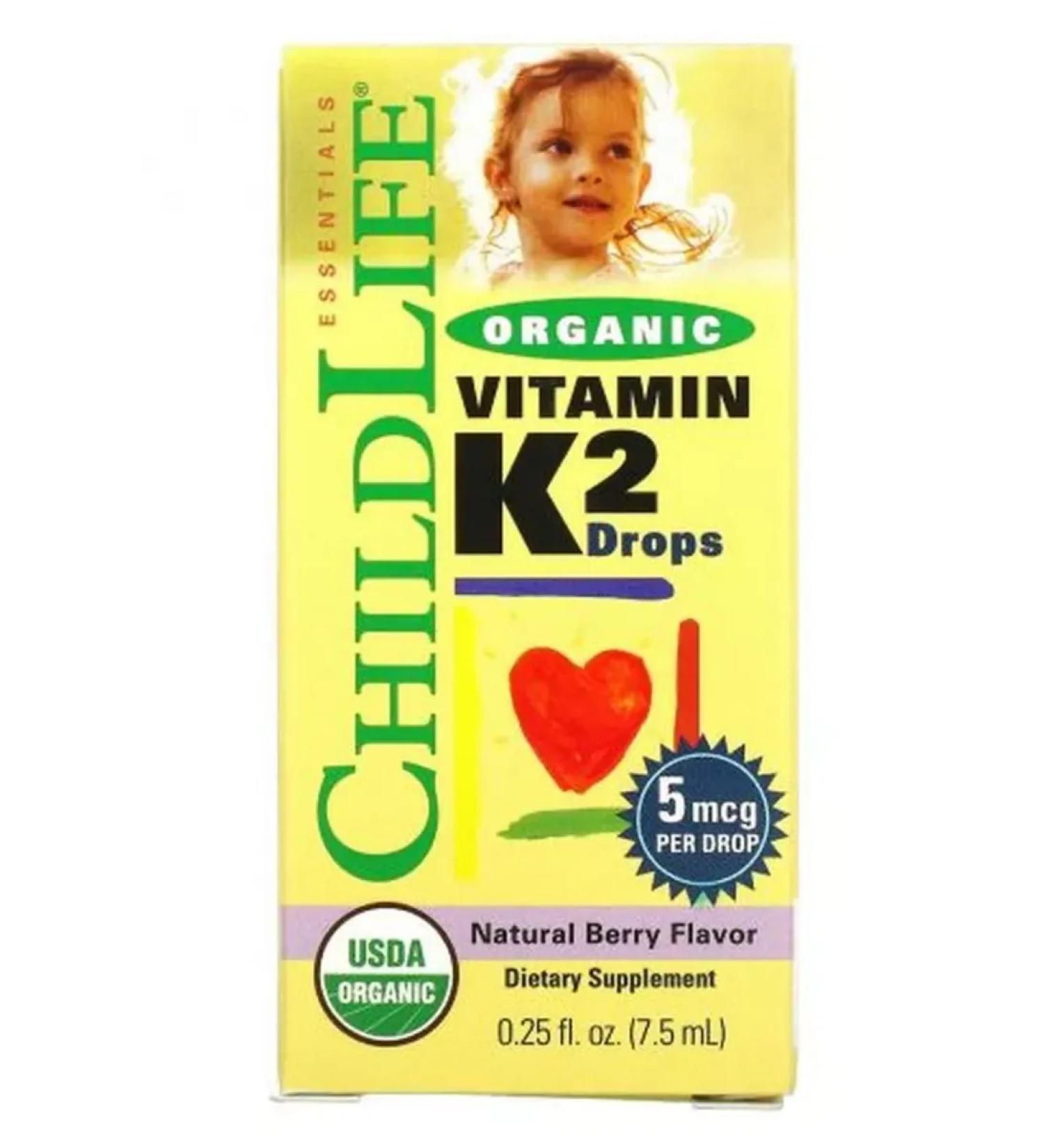 ChildLife Vitamin K2 in drops berry taste 5 g 7.5 ml - Buy Online on GoSupps.com