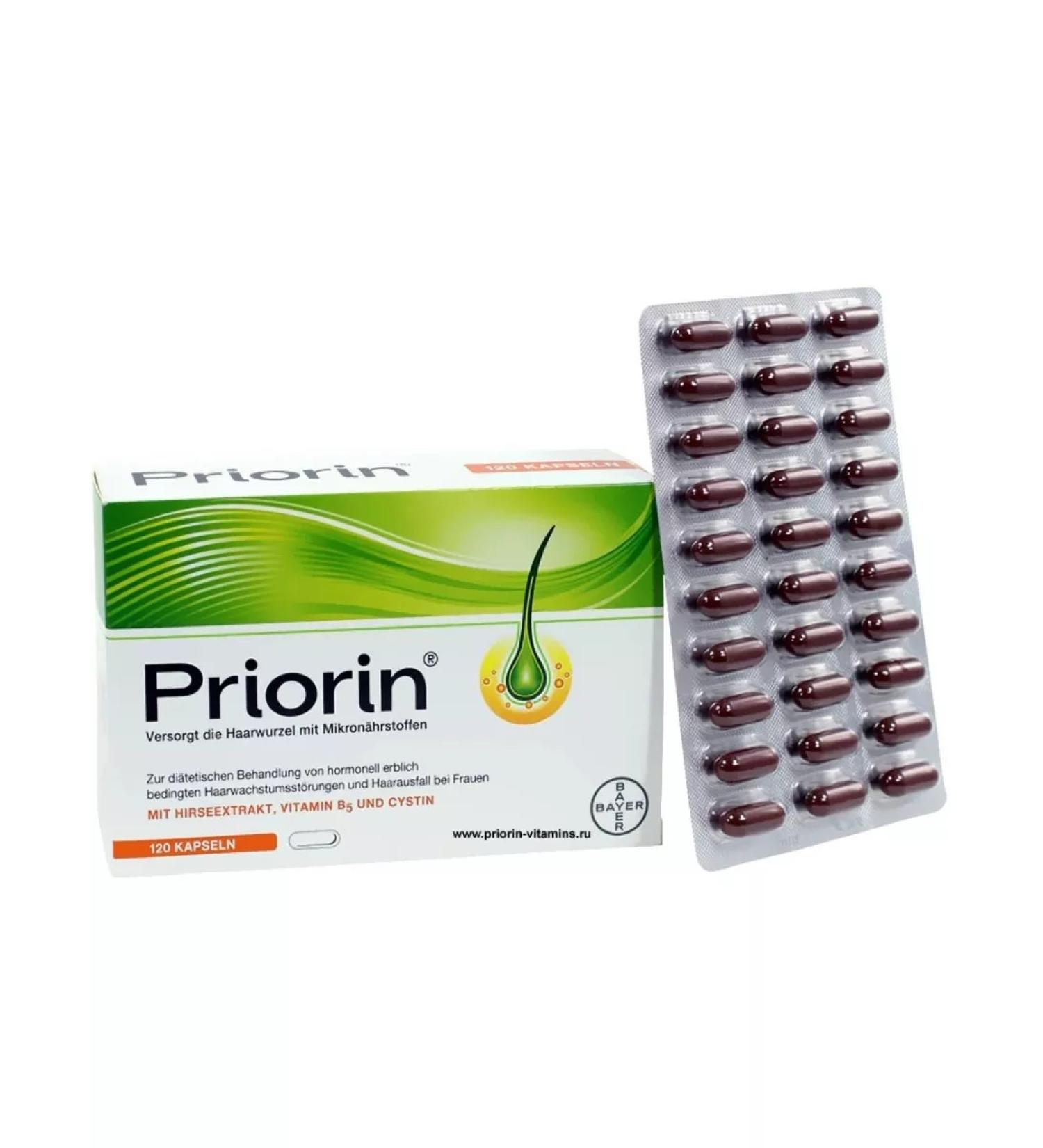 Bayer Priorin (priorin) hair vitamins 120 capsules
