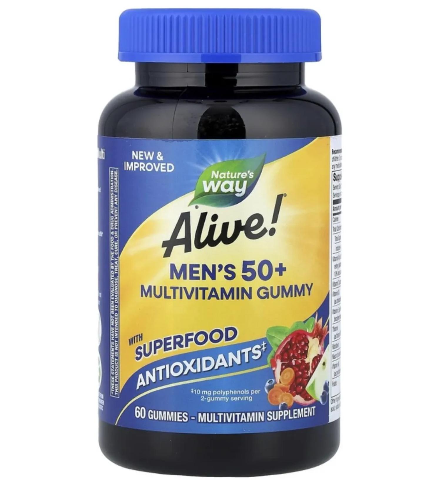 Nature's Way Alive Nature's Way chewing vitamins for men 50+ 60 marm - Buy Online on GoSupps.com