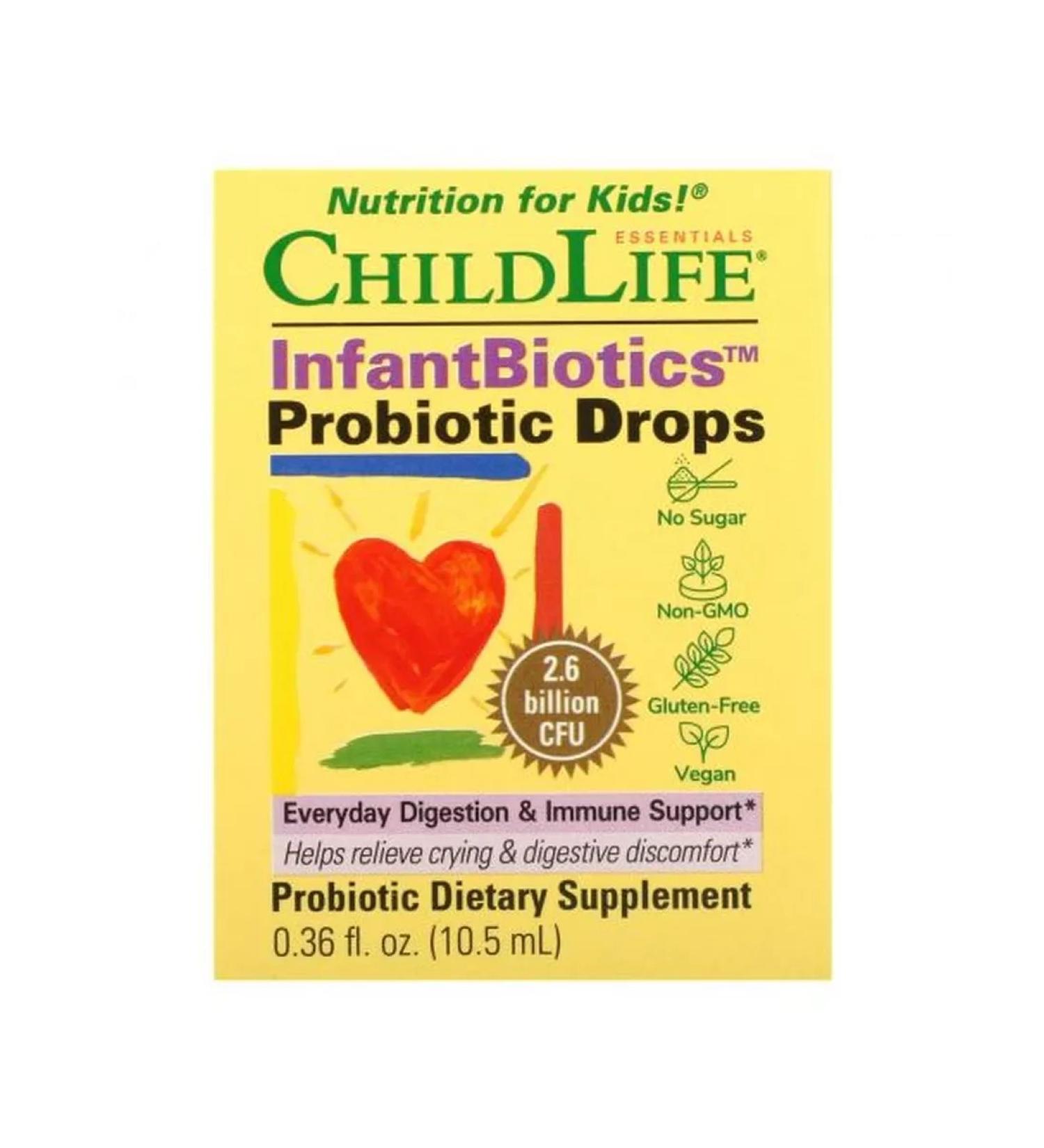 ChildLife Essentials Infantbiotics Probiotic 2.6 billion 10.5 ml - Buy Online on GoSupps.com