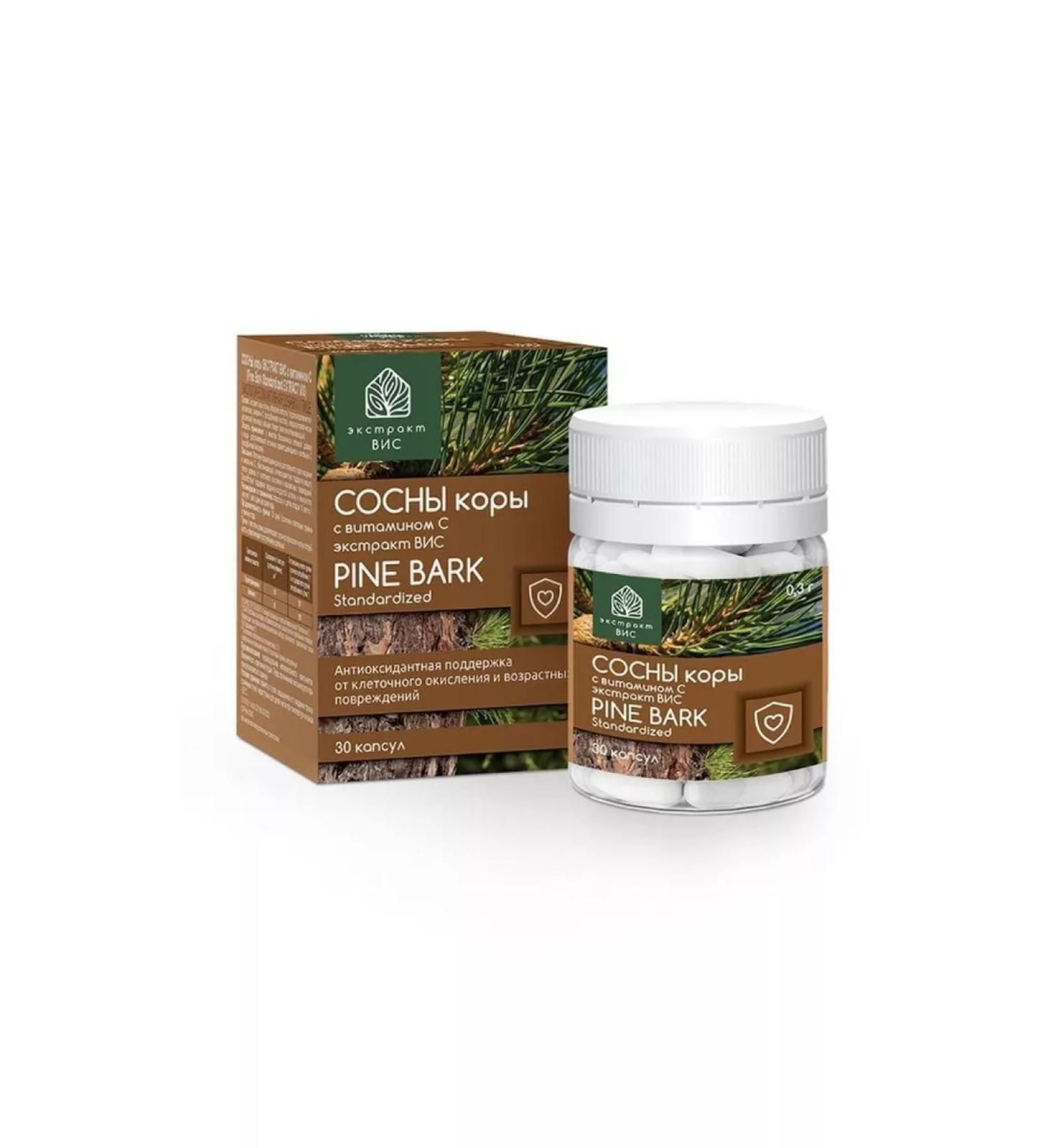 Extract-VIS Pines of bark extract with vitamin C capsule 0.3 g 30 pcs