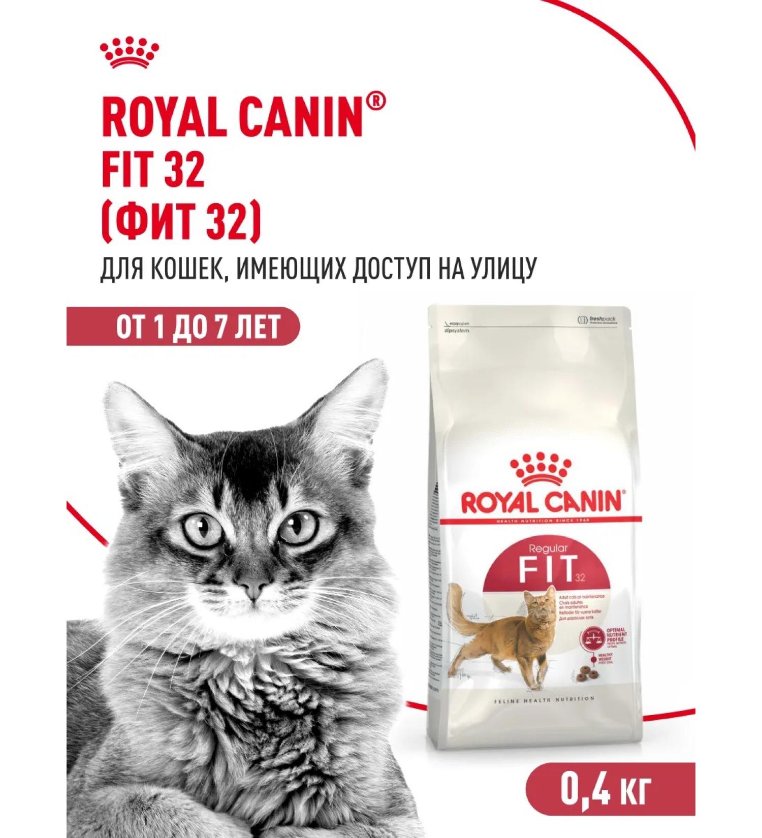 Royal Canin Dry food for cats with moderate activity Fit 32 400 g - Buy Online on GoSupps.com