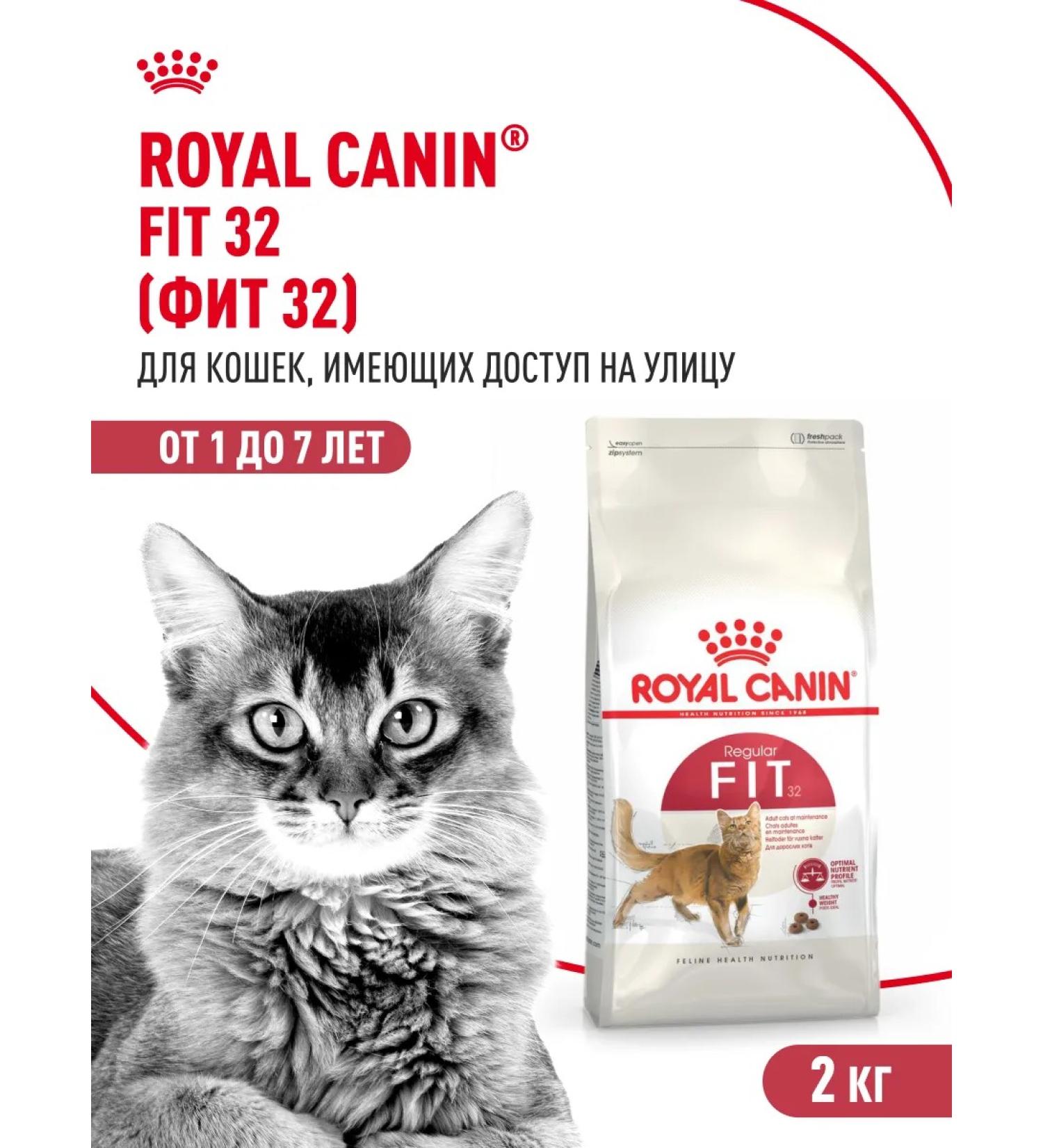 ROYAL CANIN Dry food for cats with moderate activity Fit 32 2 kg - Buy Online on GoSupps.com