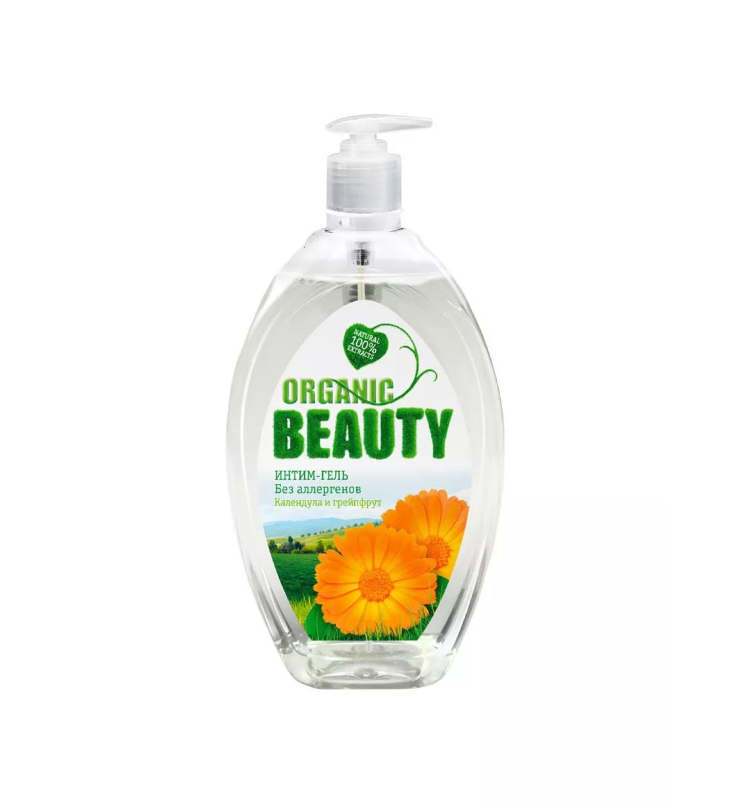 Organic Beauty Gel for intimate hygiene female calendula and graphite 500ml