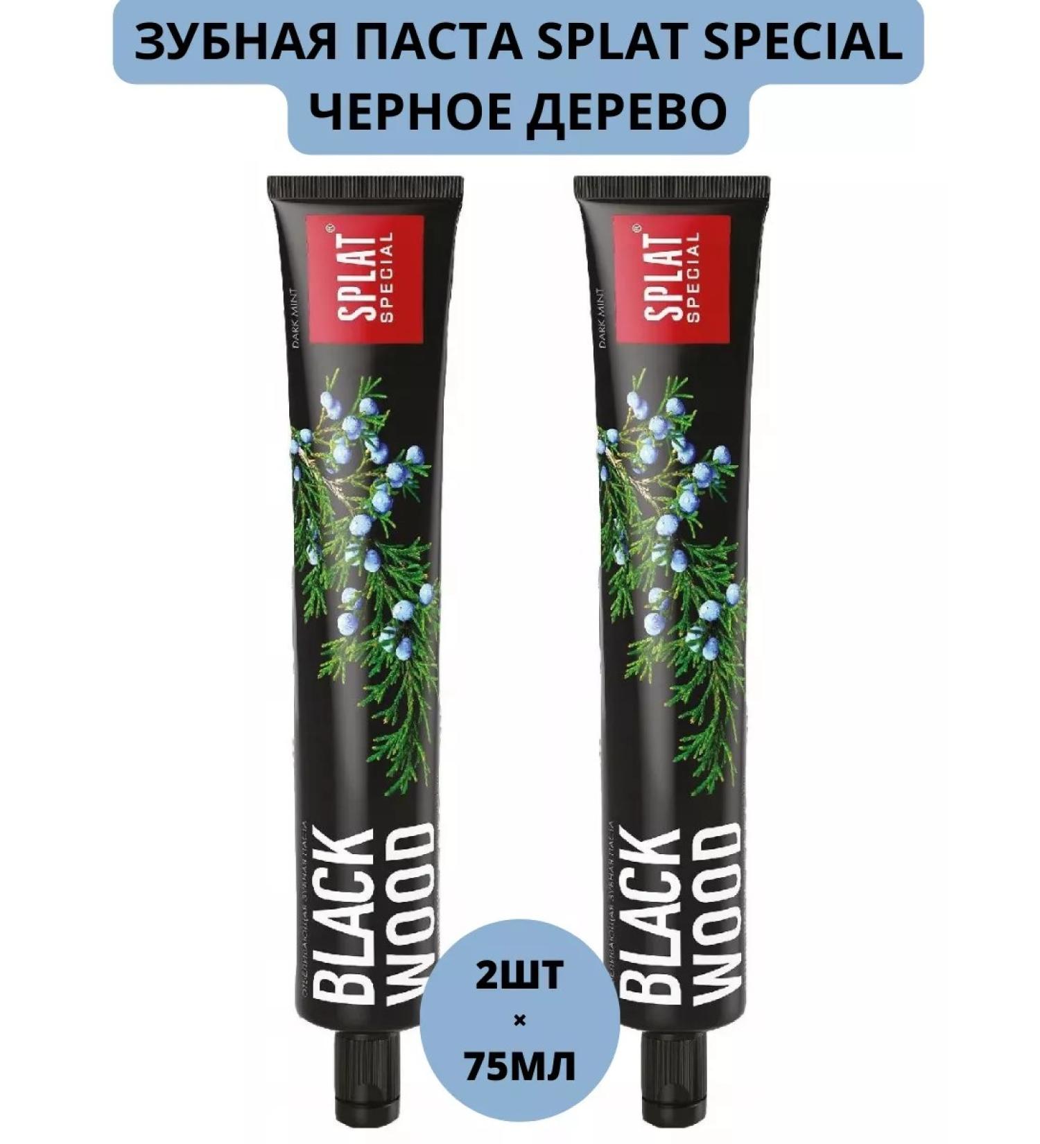 SPLAT Blackwood toothpaste maximum freshness of breathing 75ml x 2pcs - Buy Online on GoSupps.com