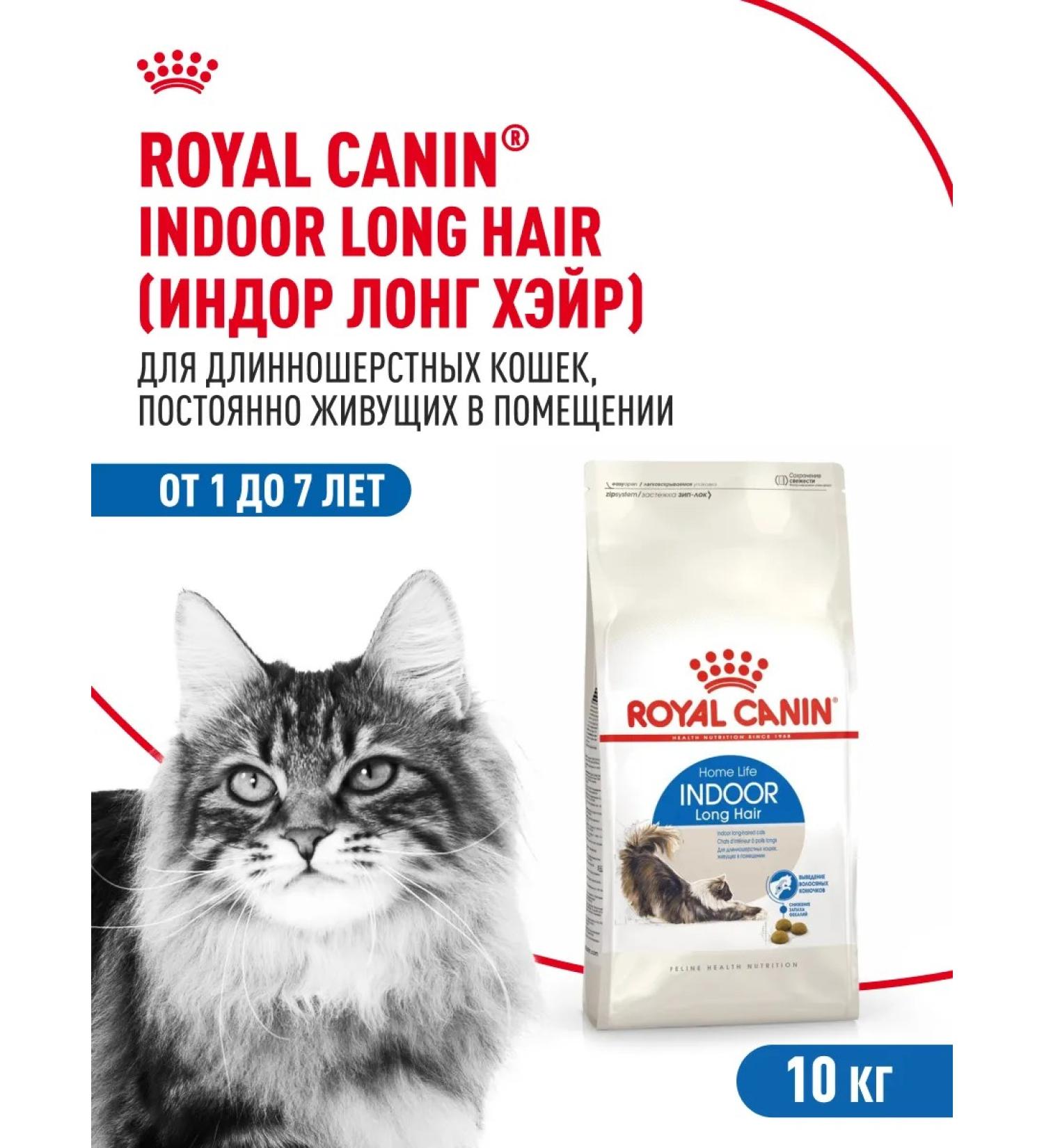 Royal Canin Dry food for long -haired cats Indoor Long Hair 10 kg - Buy Online on GoSupps.com