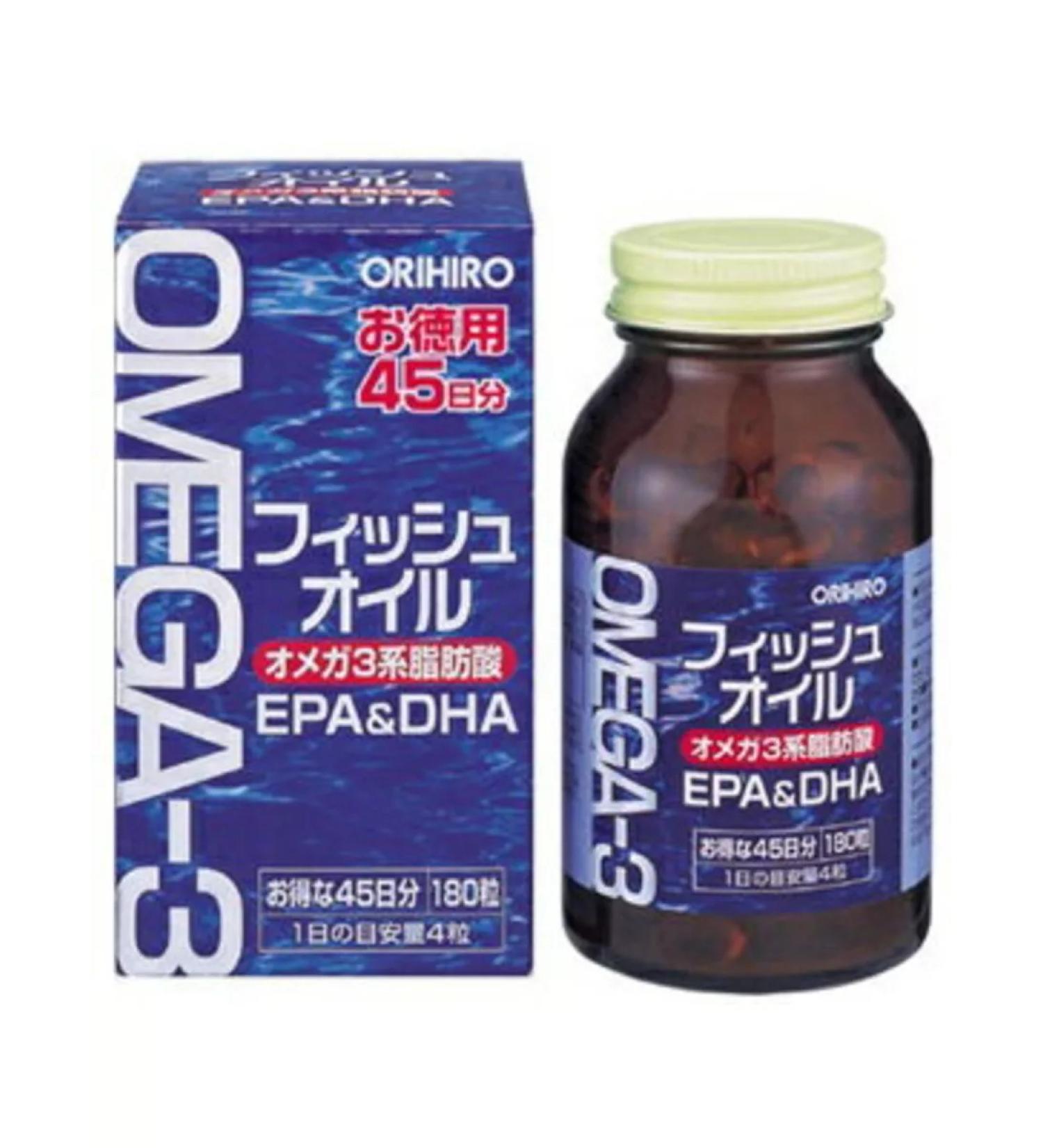 Orihiro Omega 3 Japanese fish oil 180 capsules