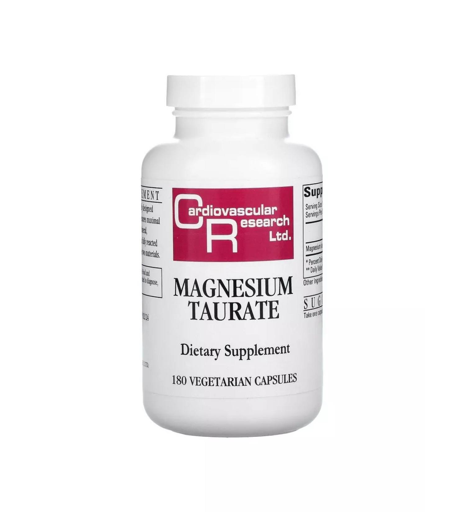 Cardiovascular Research Magnesium taurat 180 capsules - Buy Online on GoSupps.com