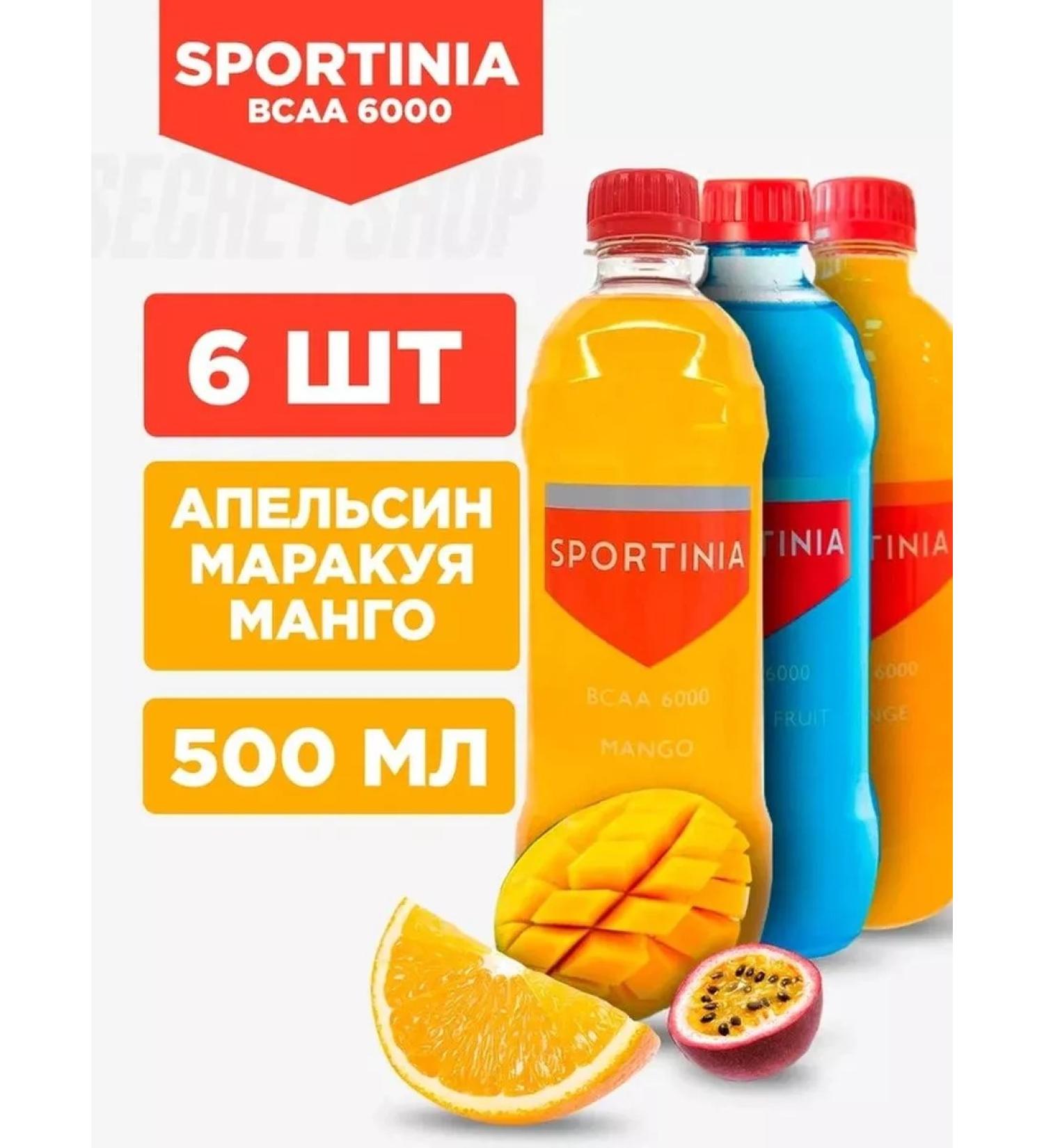 SPORTINIA SN drink BCAA 6000 6 pieces of 500 ml Maracuya mango orange