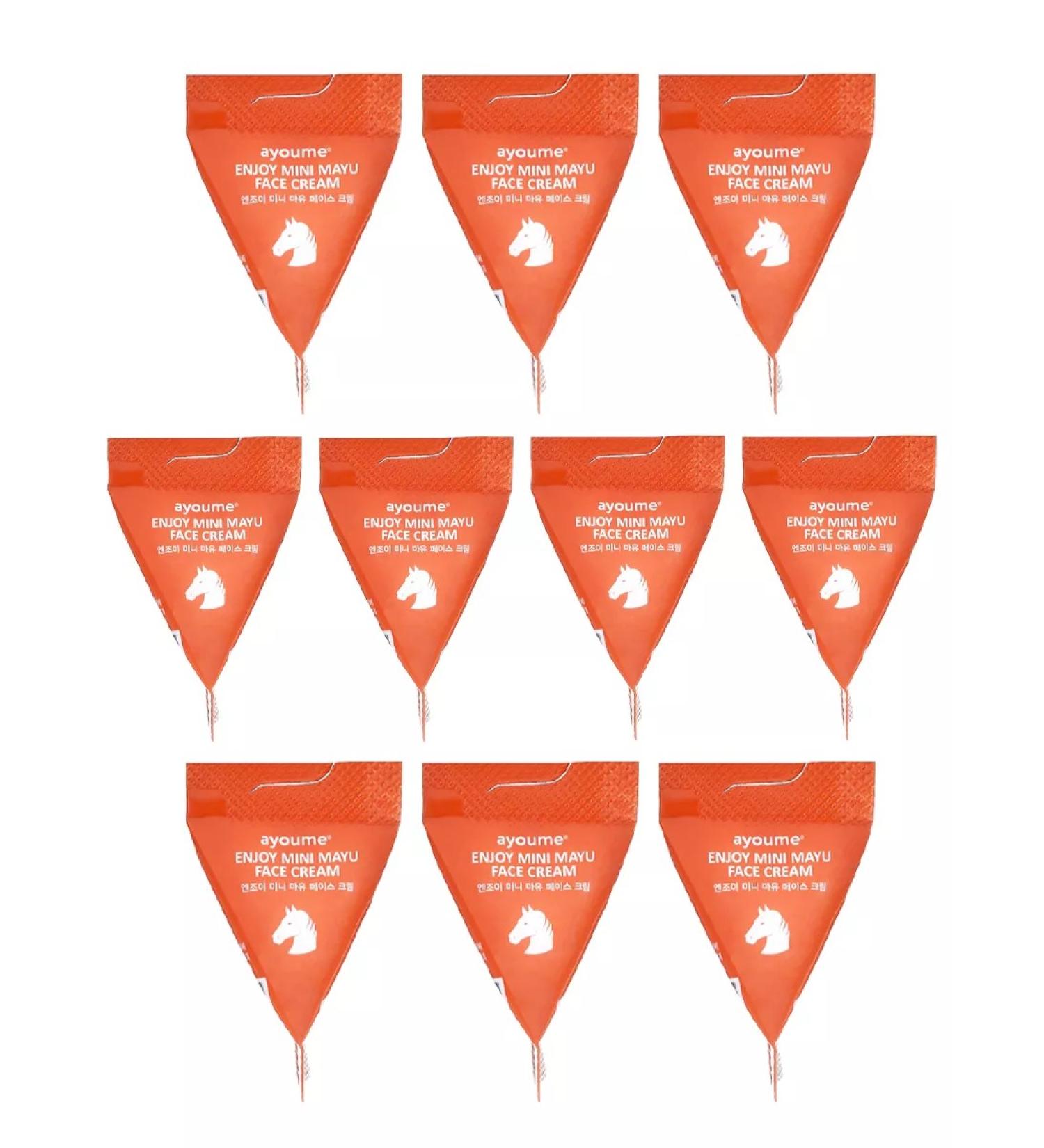 ayoume Facial cream mini with horse fat 10 pcs